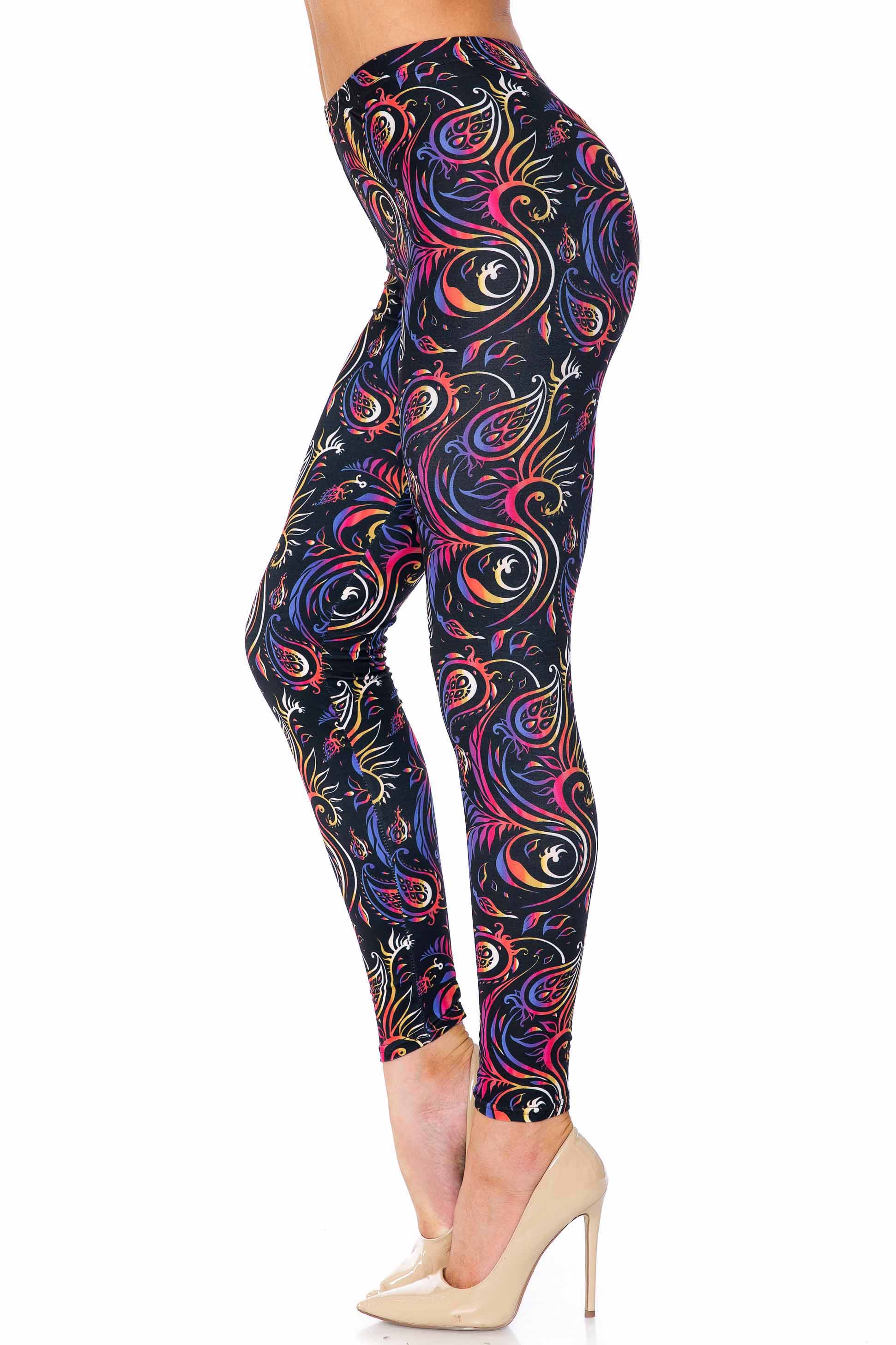 Wholesale Creamy Soft Ombre Paisley Swirl Kids Leggings - USA Fashion