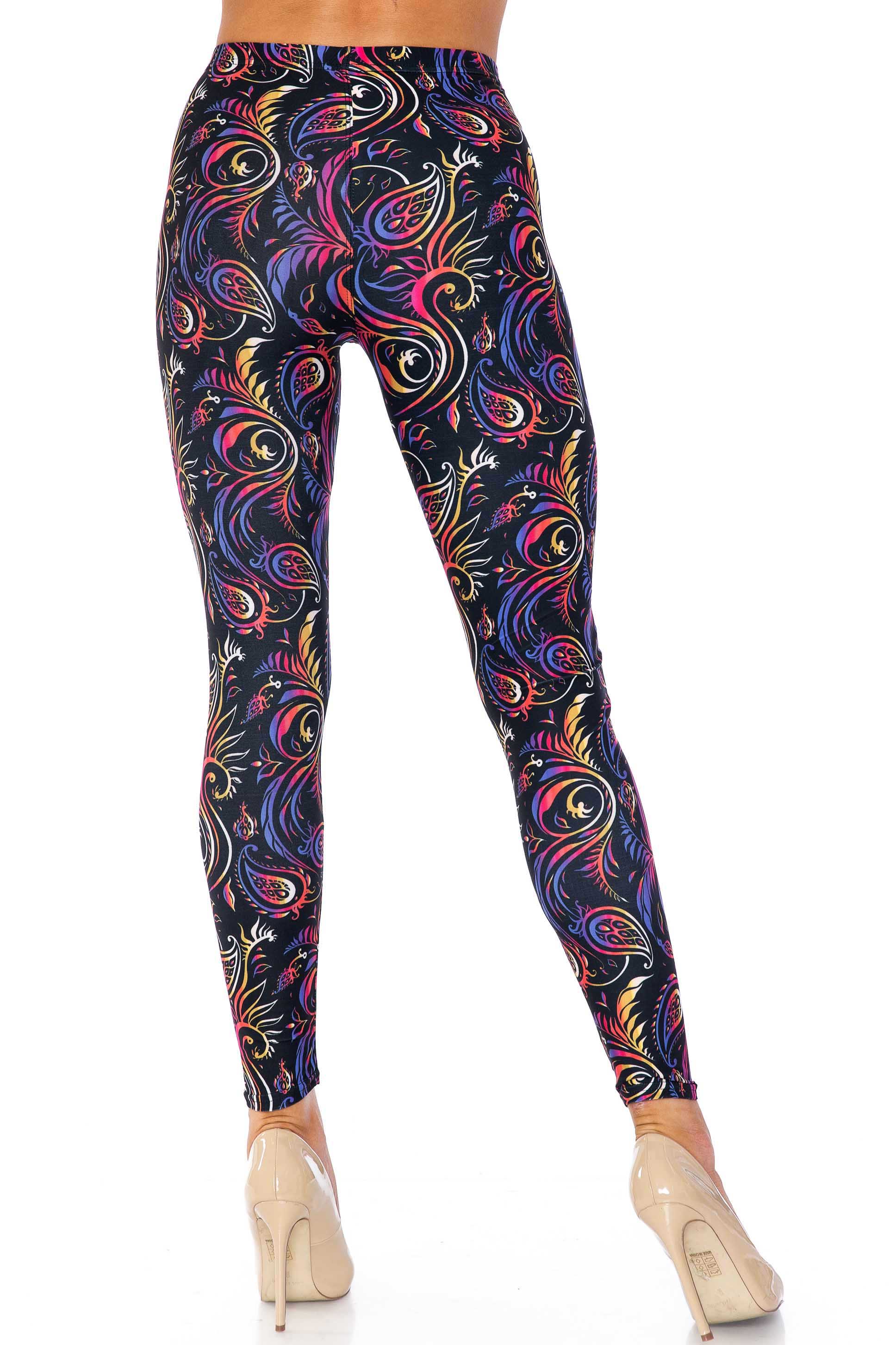 Wholesale Creamy Soft Ombre Paisley Swirl Kids Leggings - USA Fashion