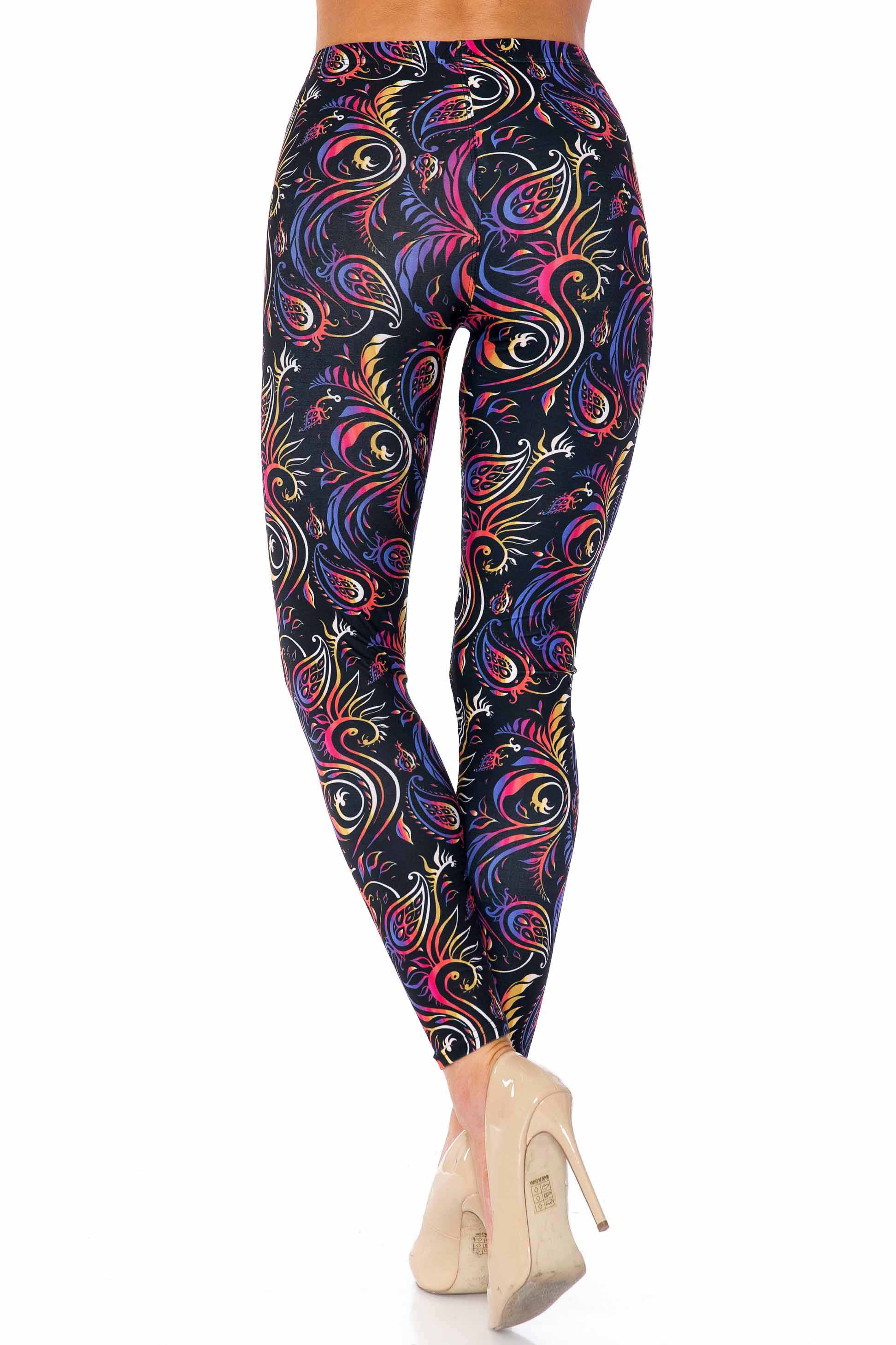 Wholesale Creamy Soft Ombre Paisley Swirl Kids Leggings - USA Fashion