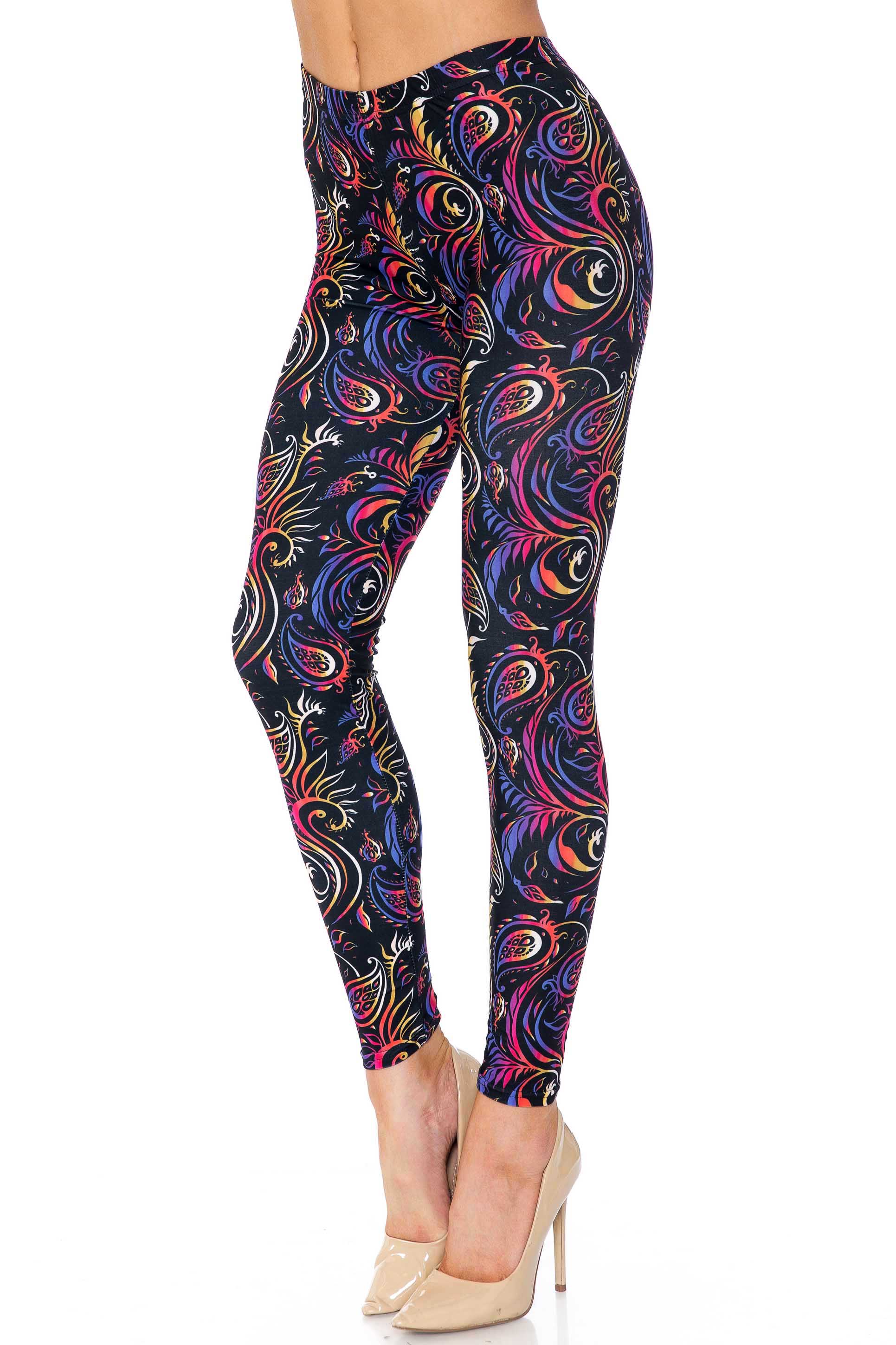 Wholesale Creamy Soft Ombre Paisley Swirl Kids Leggings - USA Fashion
