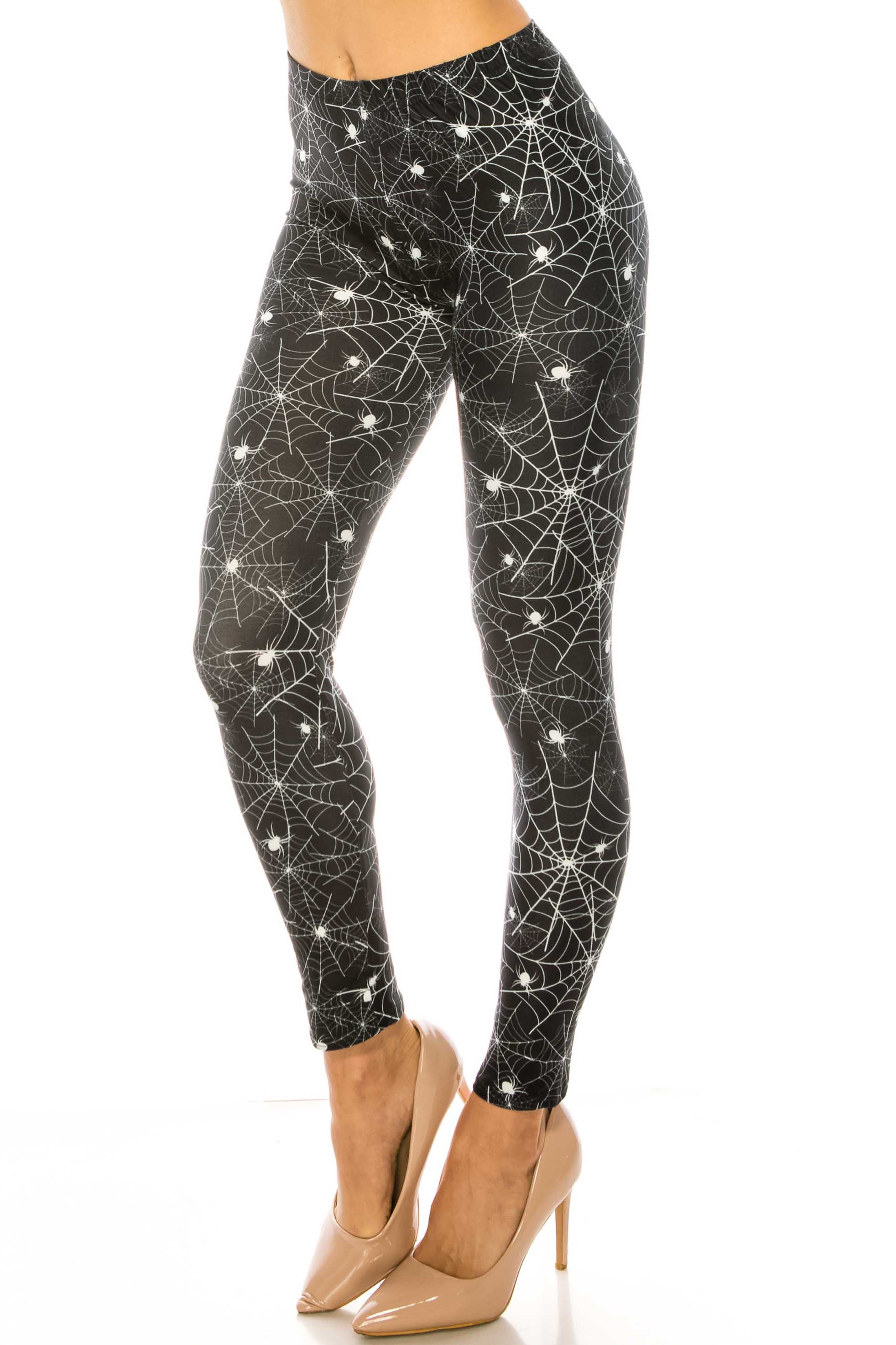 Wholesale Creamy Soft Spiders and Spiderwebs Kids Leggings - USA Fashion