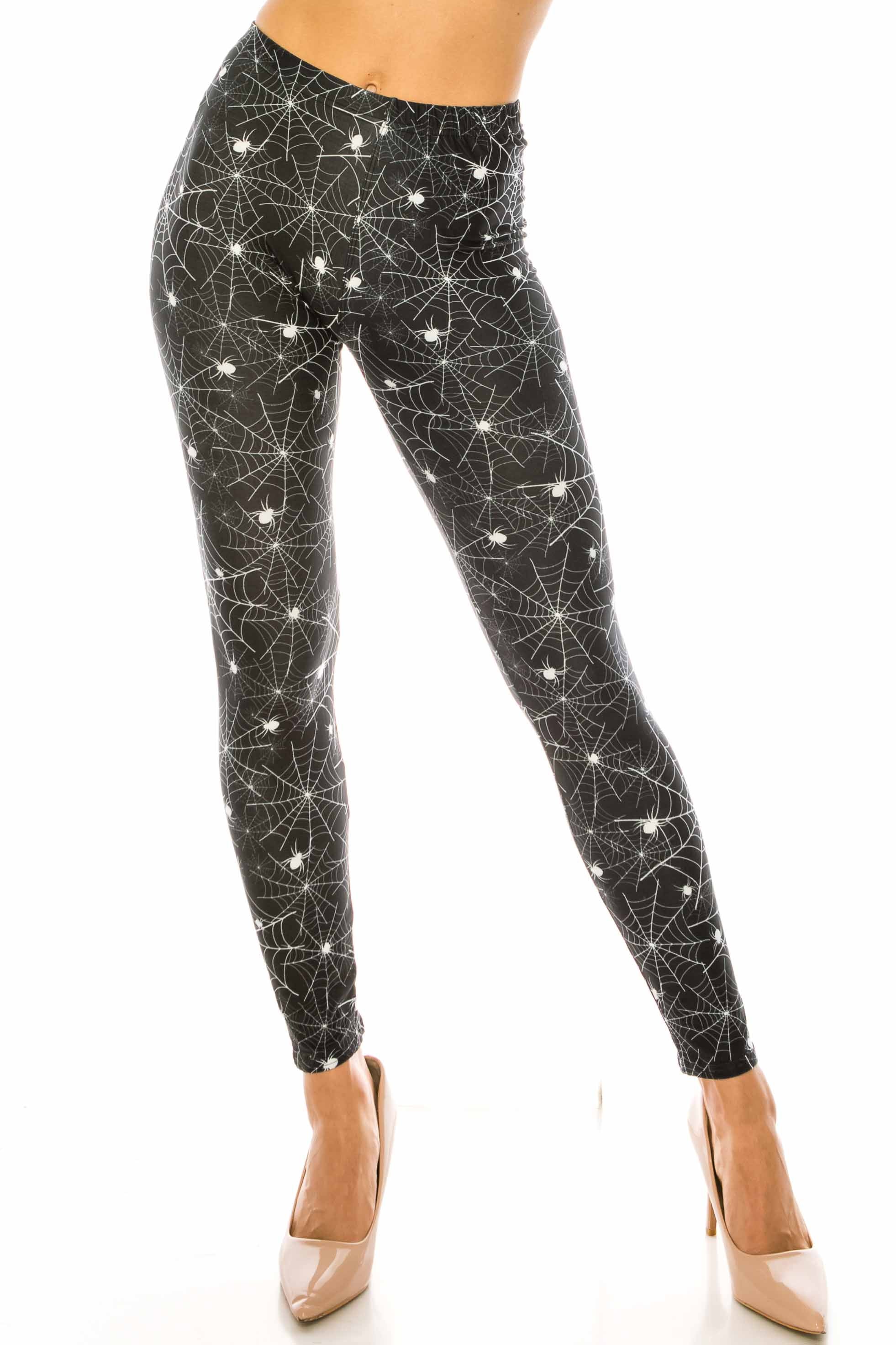 Wholesale Creamy Soft Spiders and Spiderwebs Kids Leggings - USA Fashion