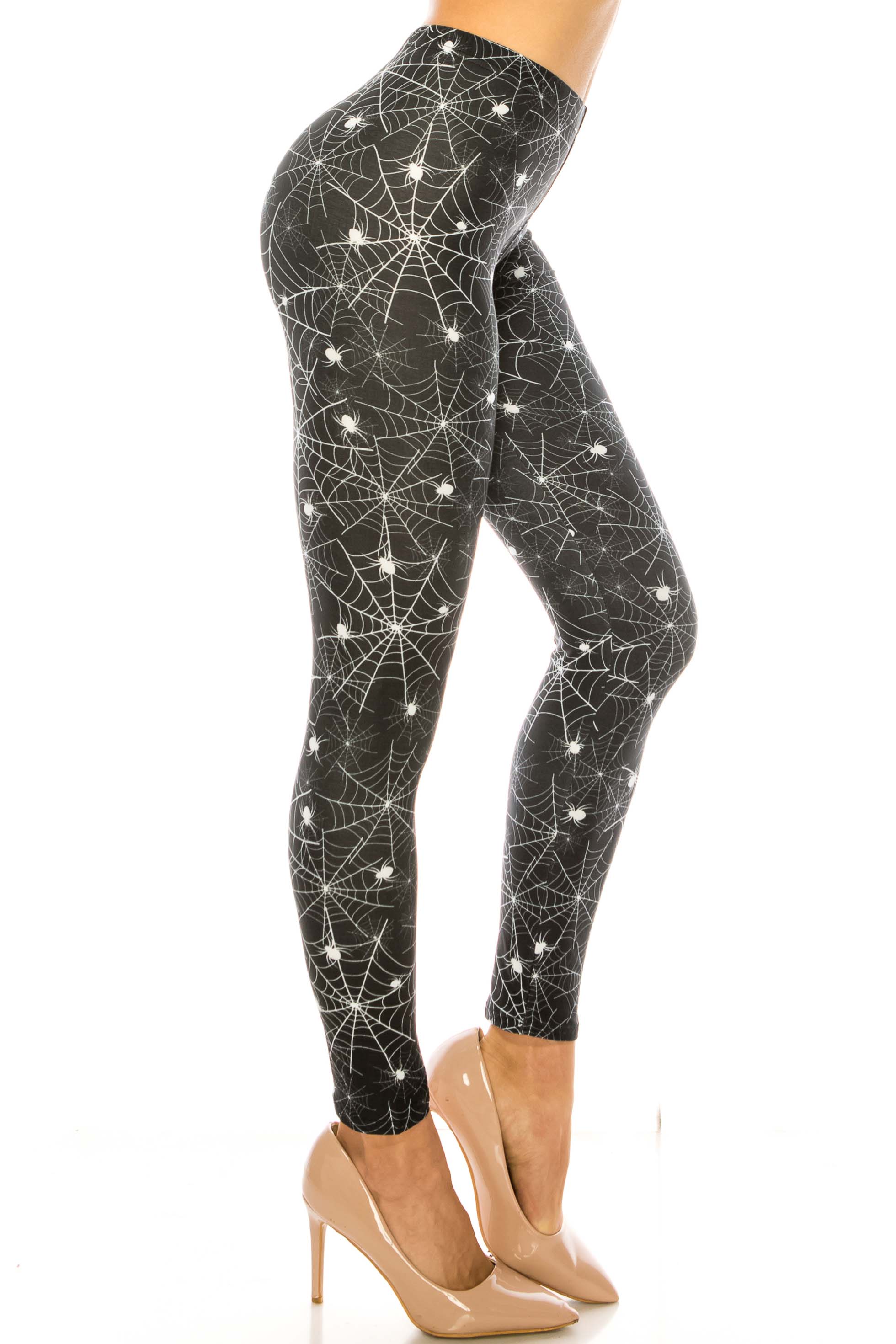 Wholesale Creamy Soft Spiders and Spiderwebs Kids Leggings - USA Fashion