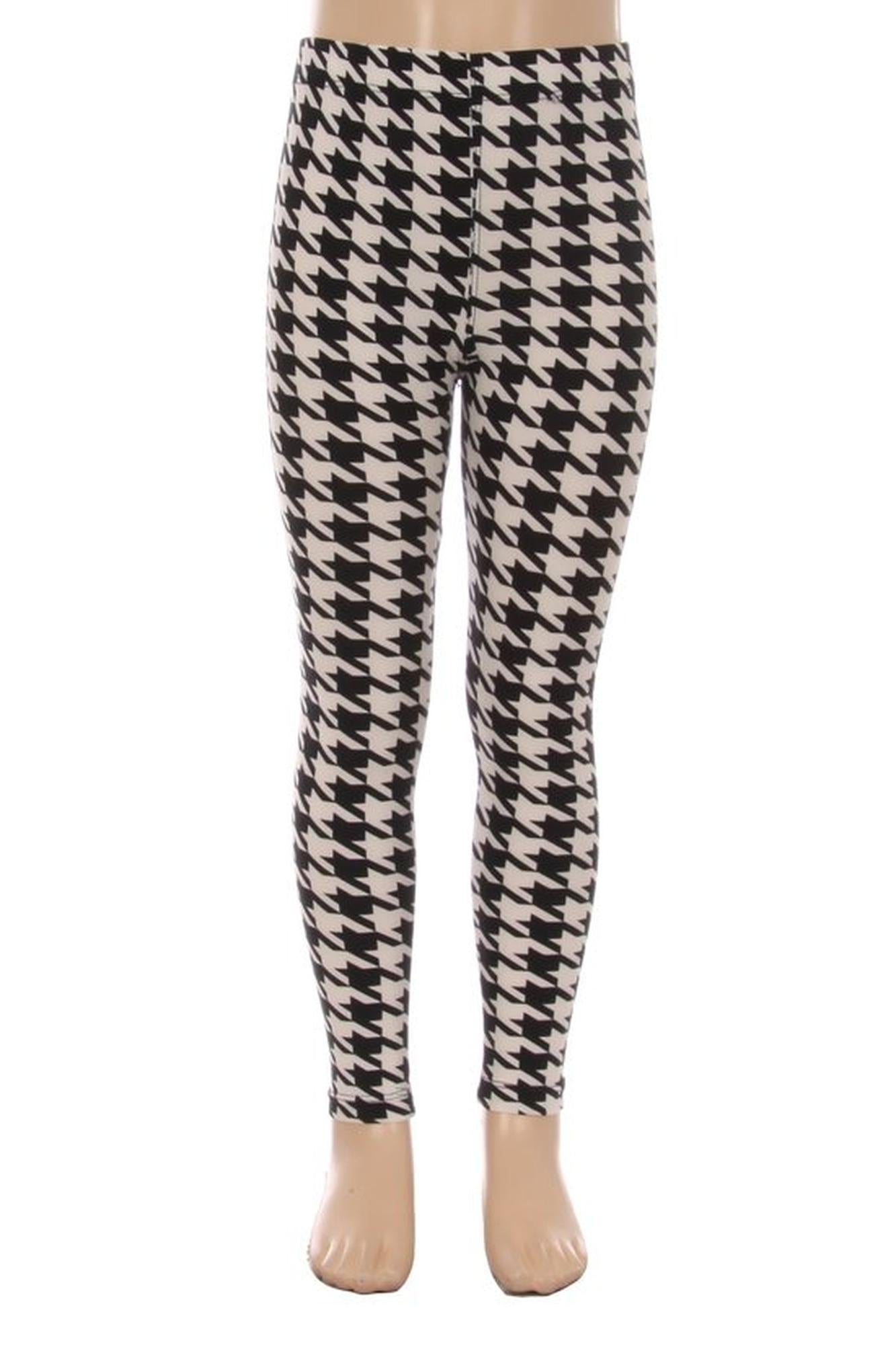 Wholesale Buttery Soft Houndstooth Kids Leggings