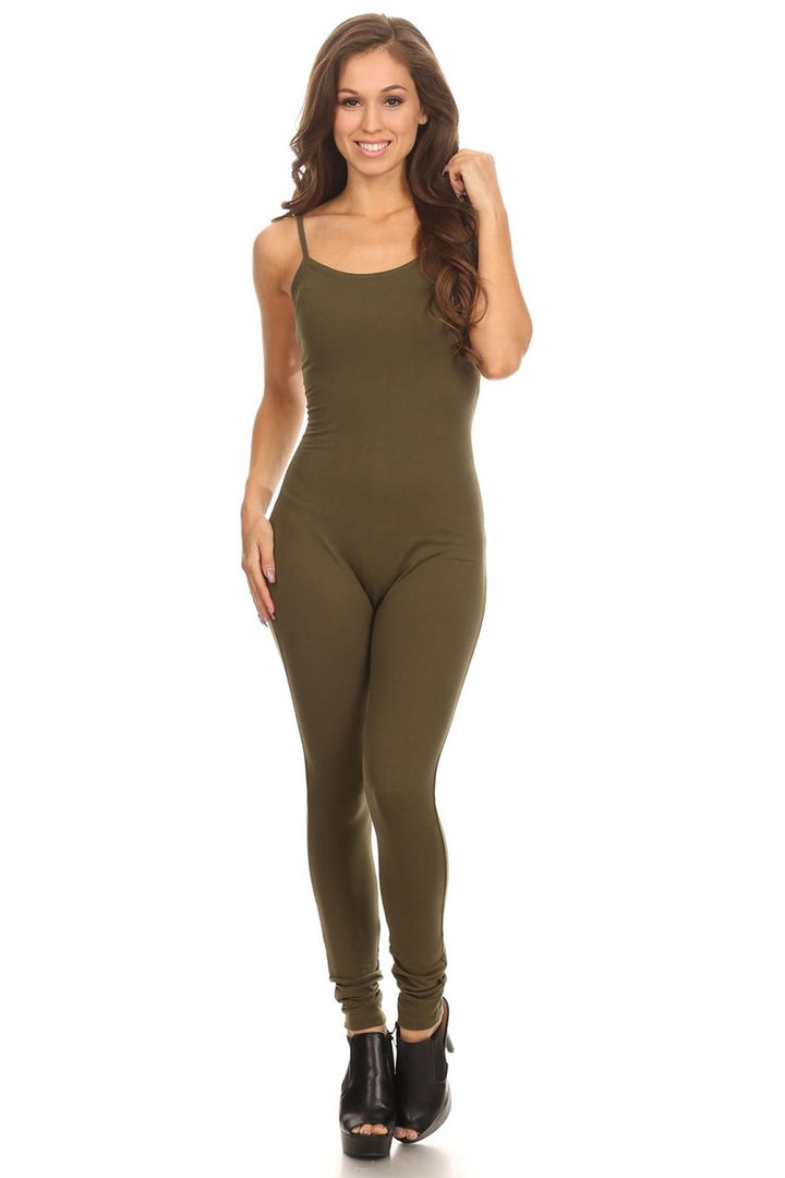 Wholesale USA Spaghetti Strap Cotton Tank Jumpsuit