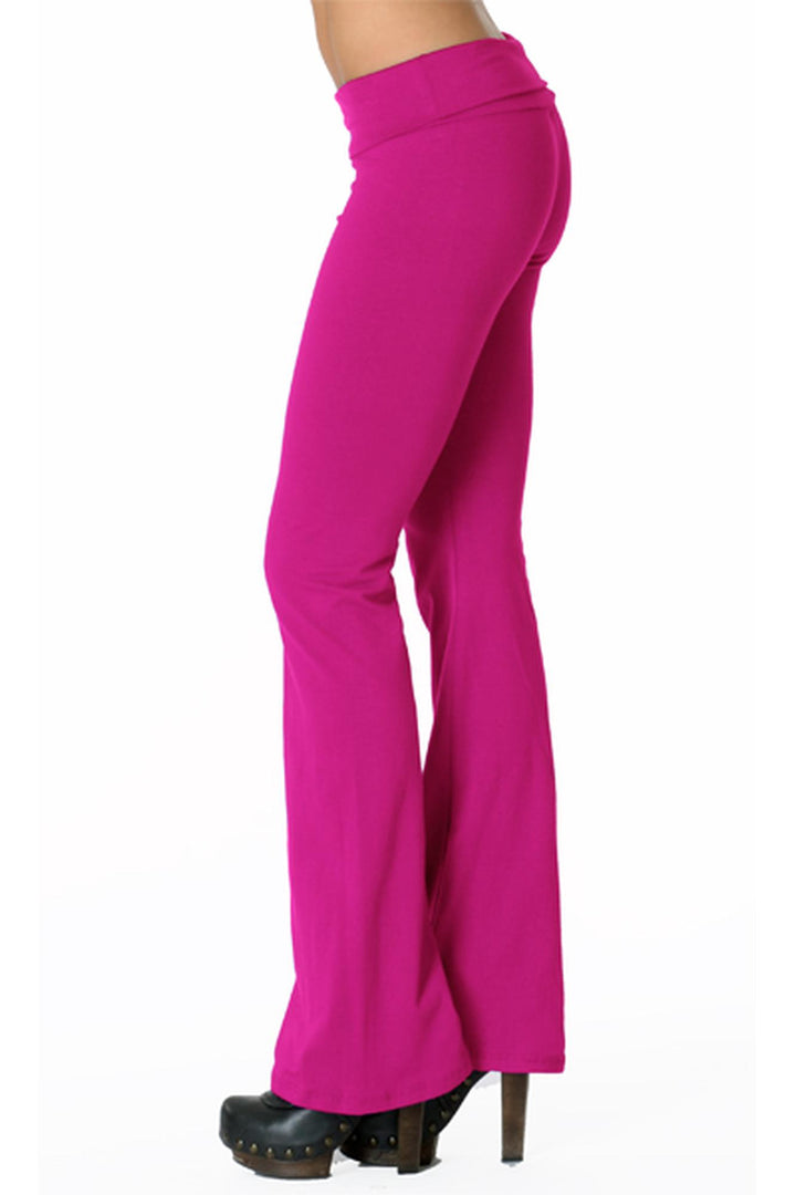 Wholesale USA Solid Cotton Plus Size Flare Yoga Leggings