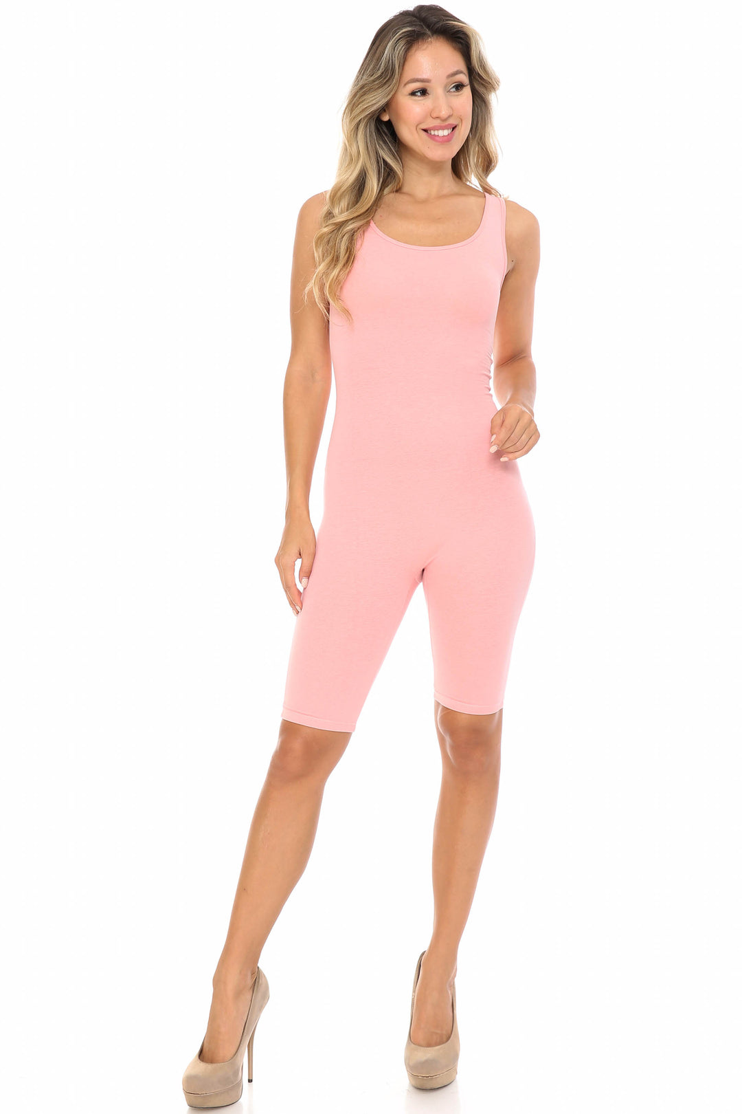 Wholesale USA Basic Cotton Thigh High Plus Size Jumpsuit