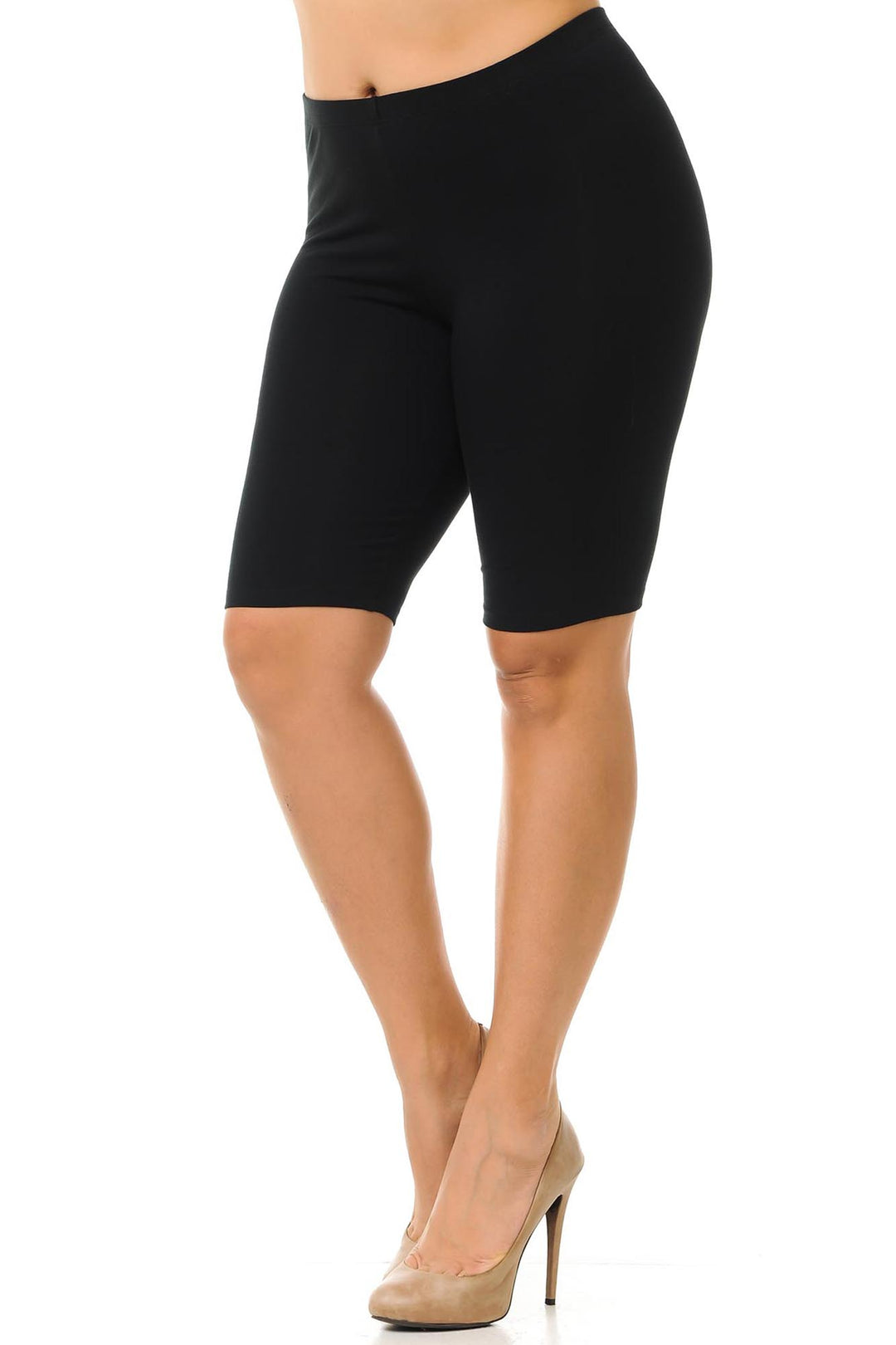 Wholesale USA Basic Cotton Plus Size Thigh Shorts - Bermuda Shorts