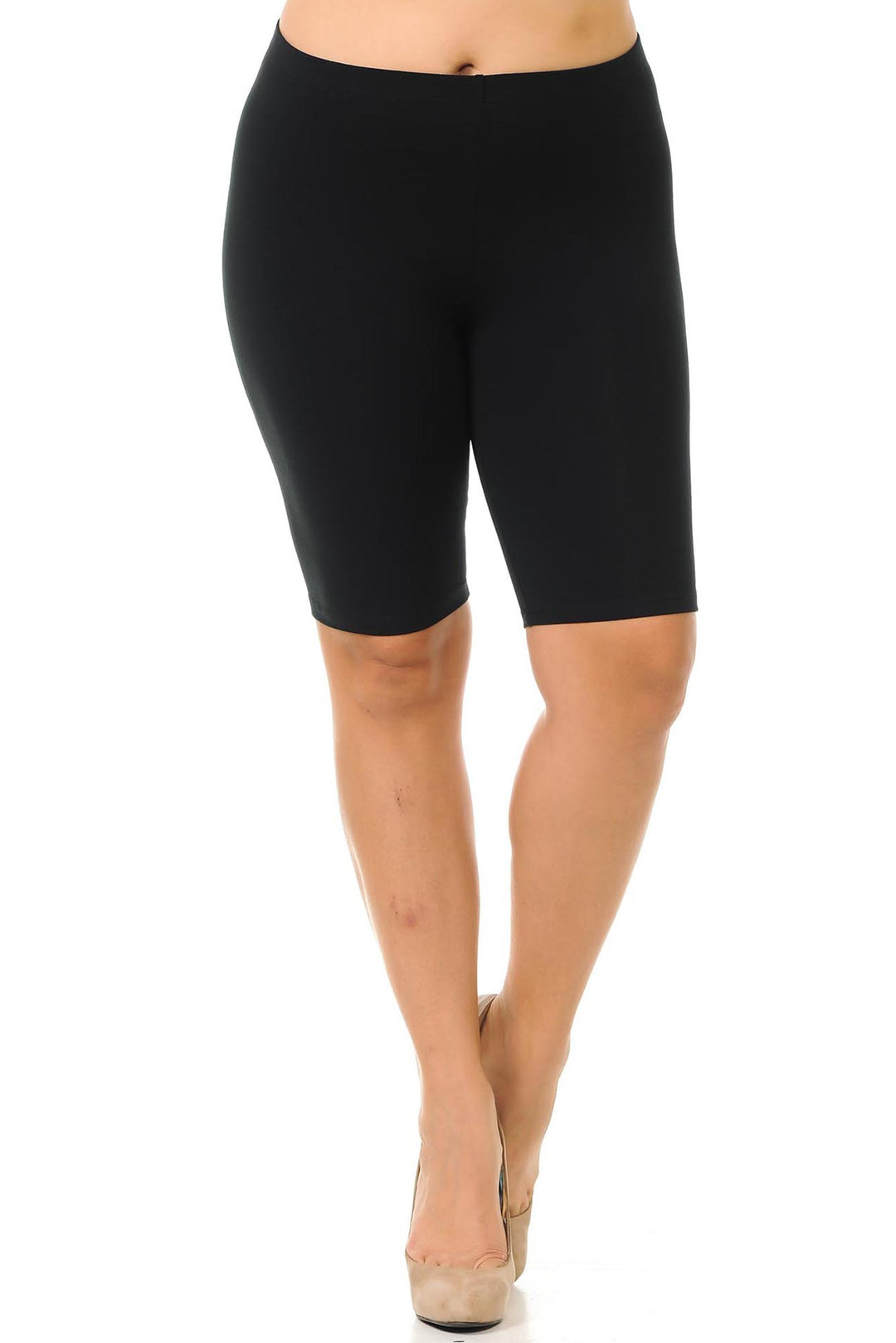 Wholesale USA Basic Cotton Plus Size Thigh Shorts - Bermuda Shorts