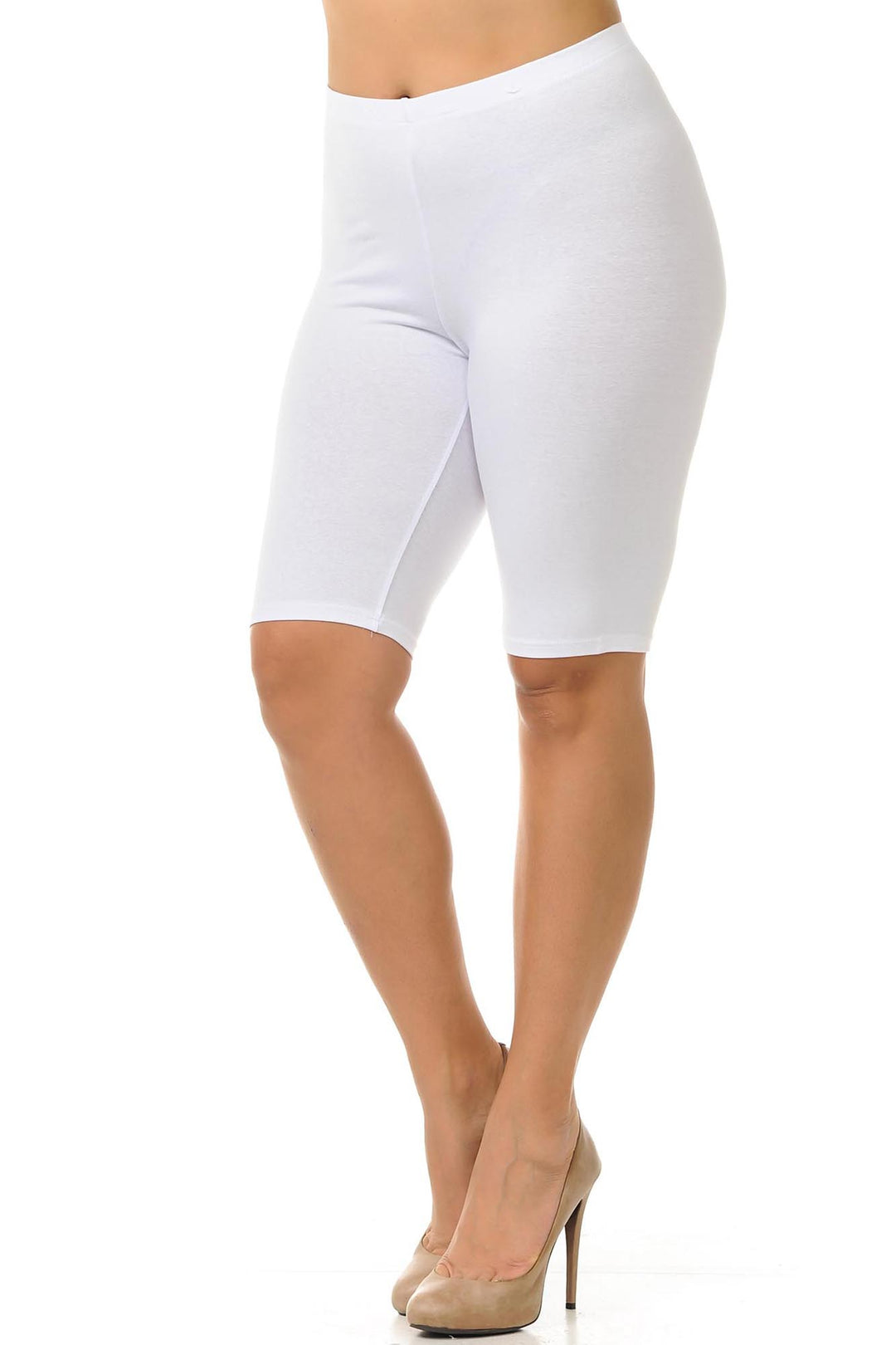 Wholesale USA Basic Cotton Plus Size Thigh Shorts - Bermuda Shorts