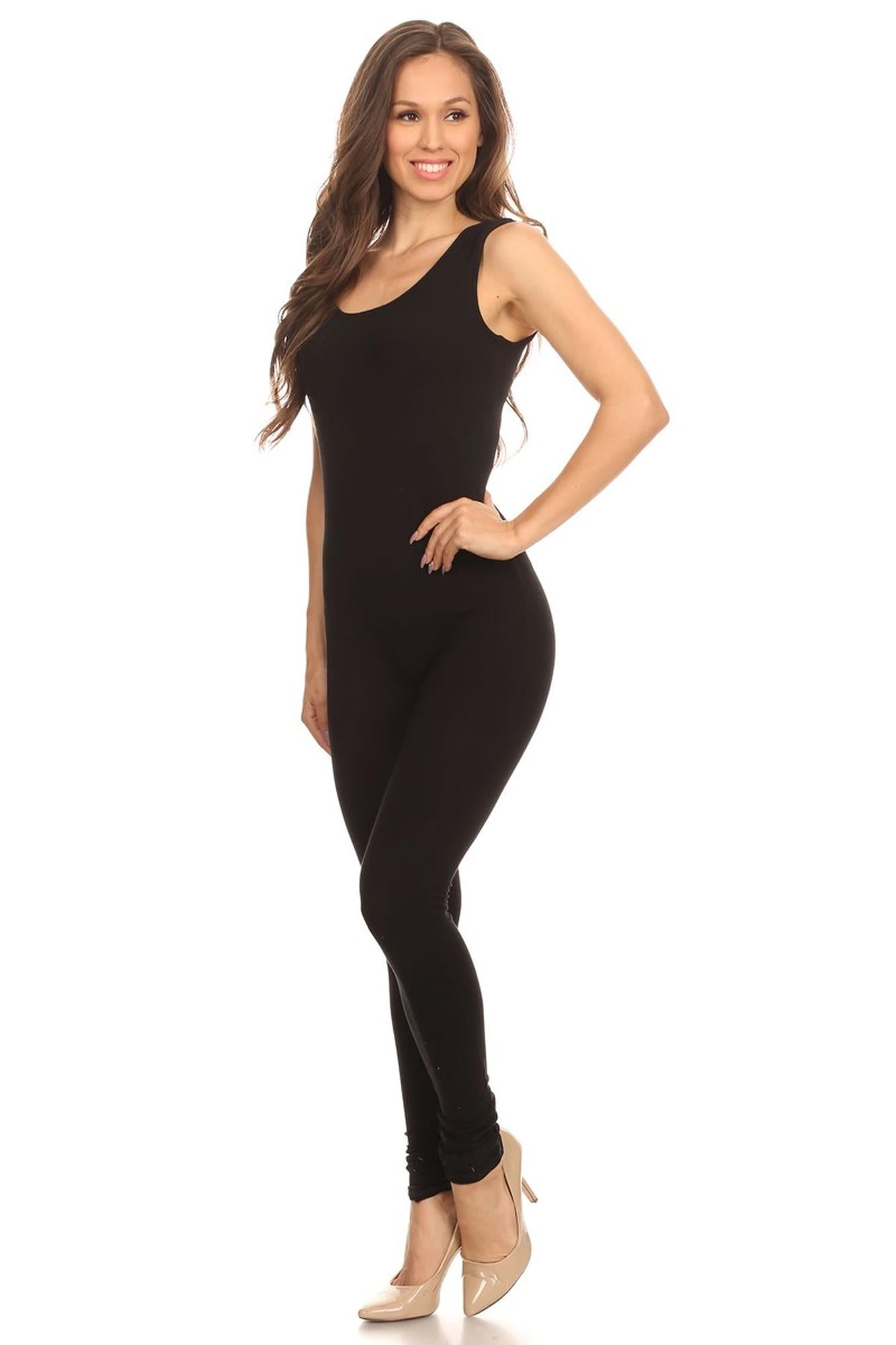 Wholesale USA Cotton Basic Tank Plus Size Jumpsuit