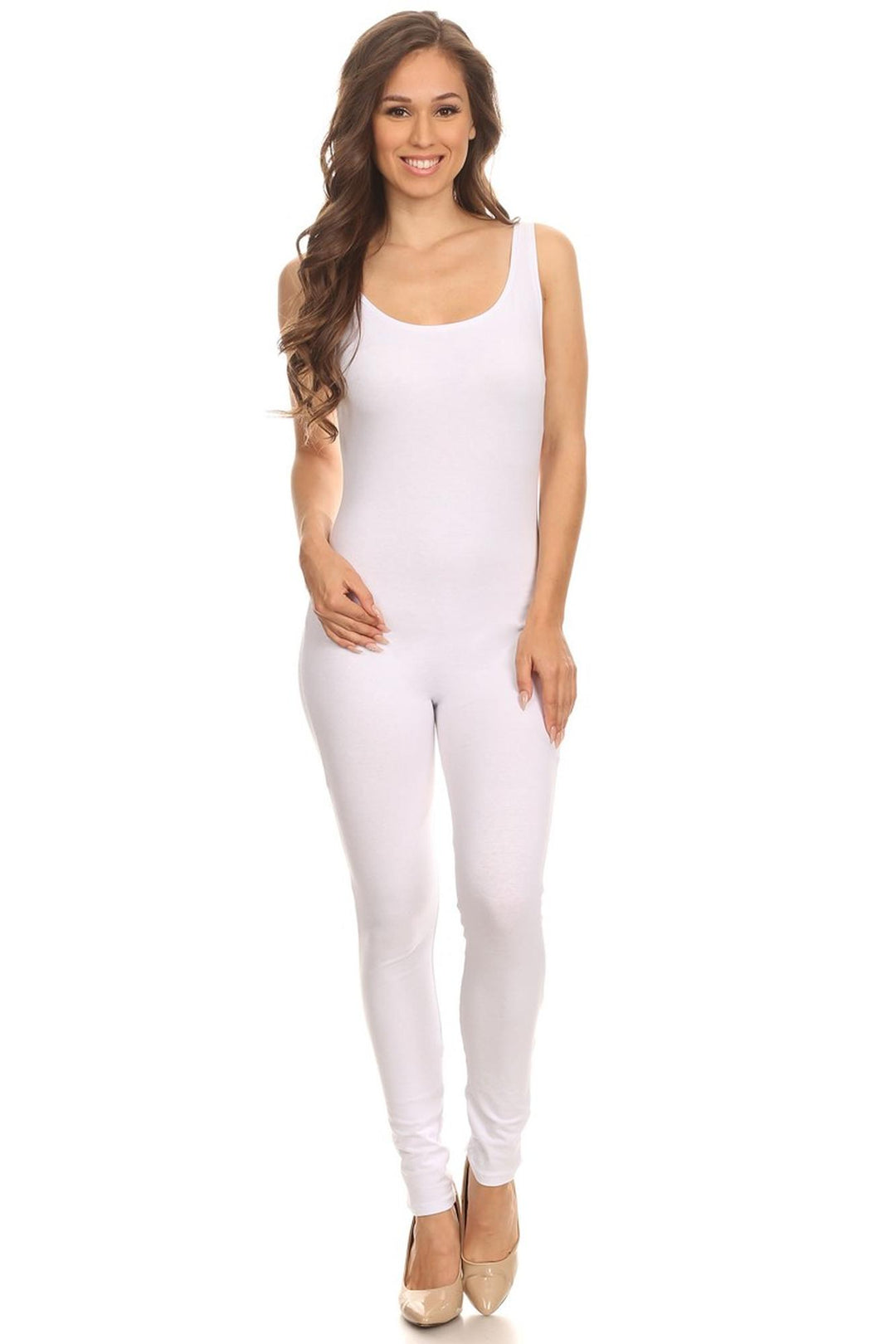 Wholesale USA Cotton Basic Tank Plus Size Jumpsuit