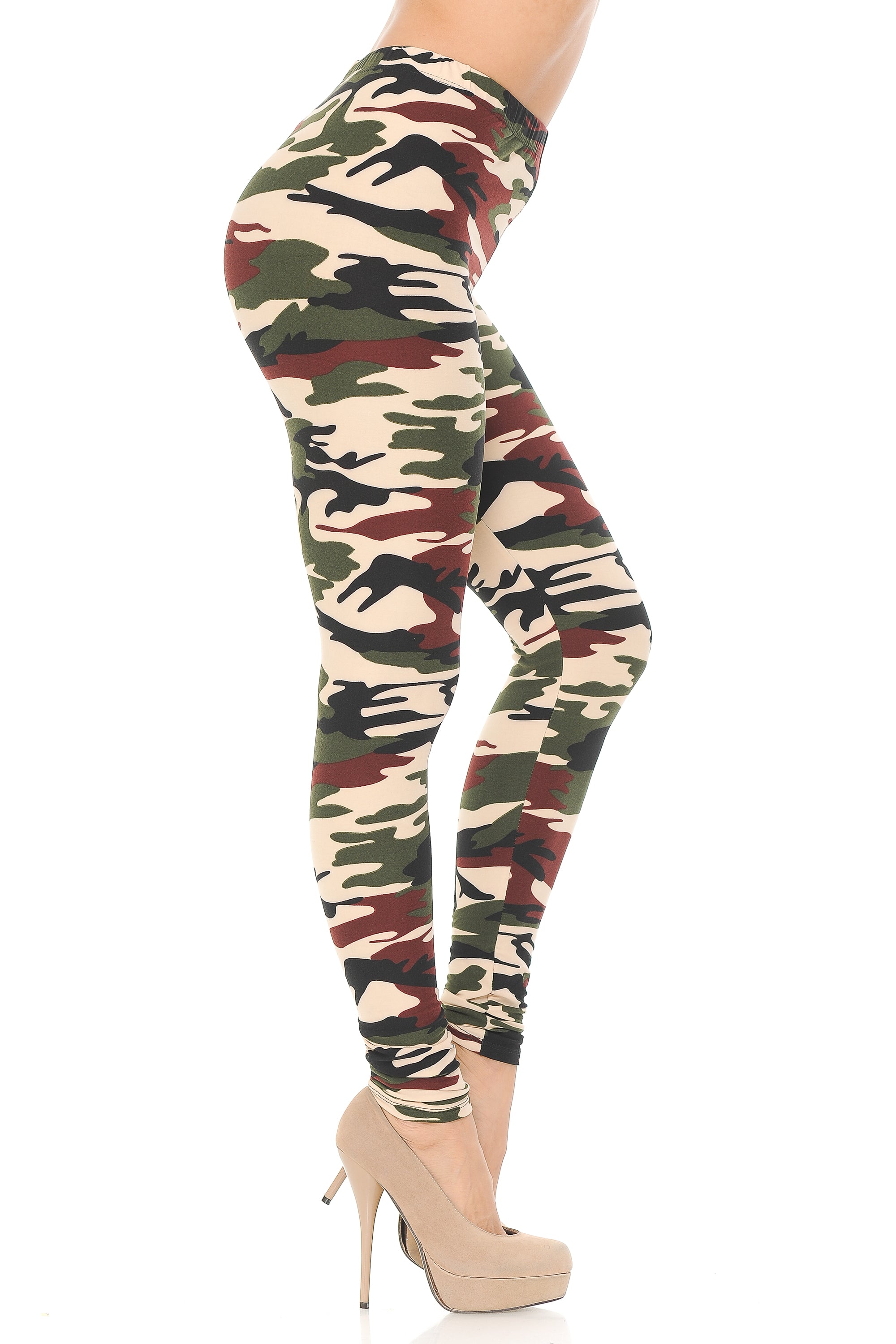 Wholesale Buttery Smooth Cozy Camouflage Plus Size Leggings