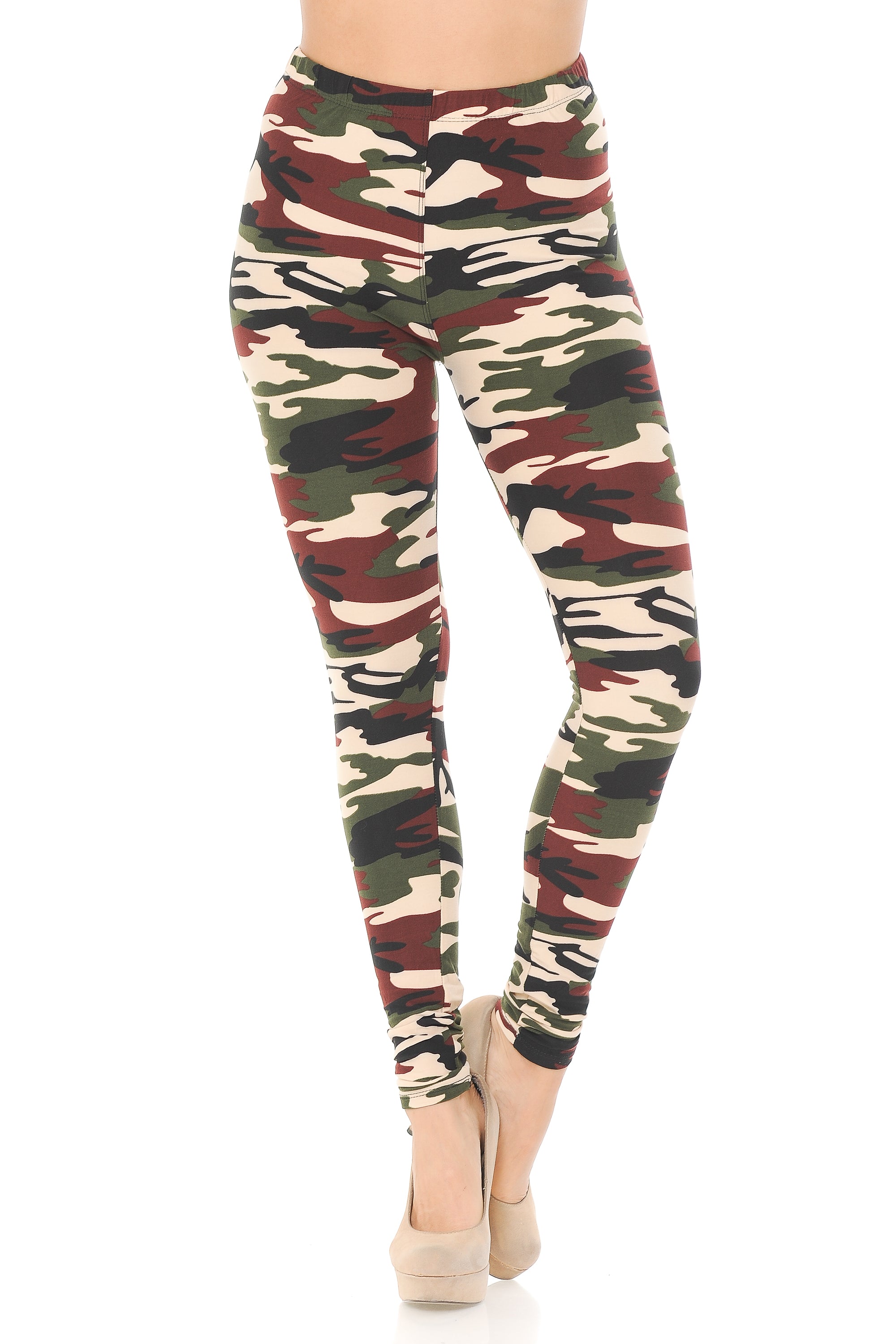 Wholesale Buttery Smooth Cozy Camouflage Plus Size Leggings