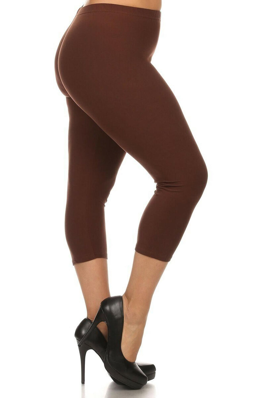 Wholesale Buttery Smooth Basic Solid Plus Size Capris - New Mix