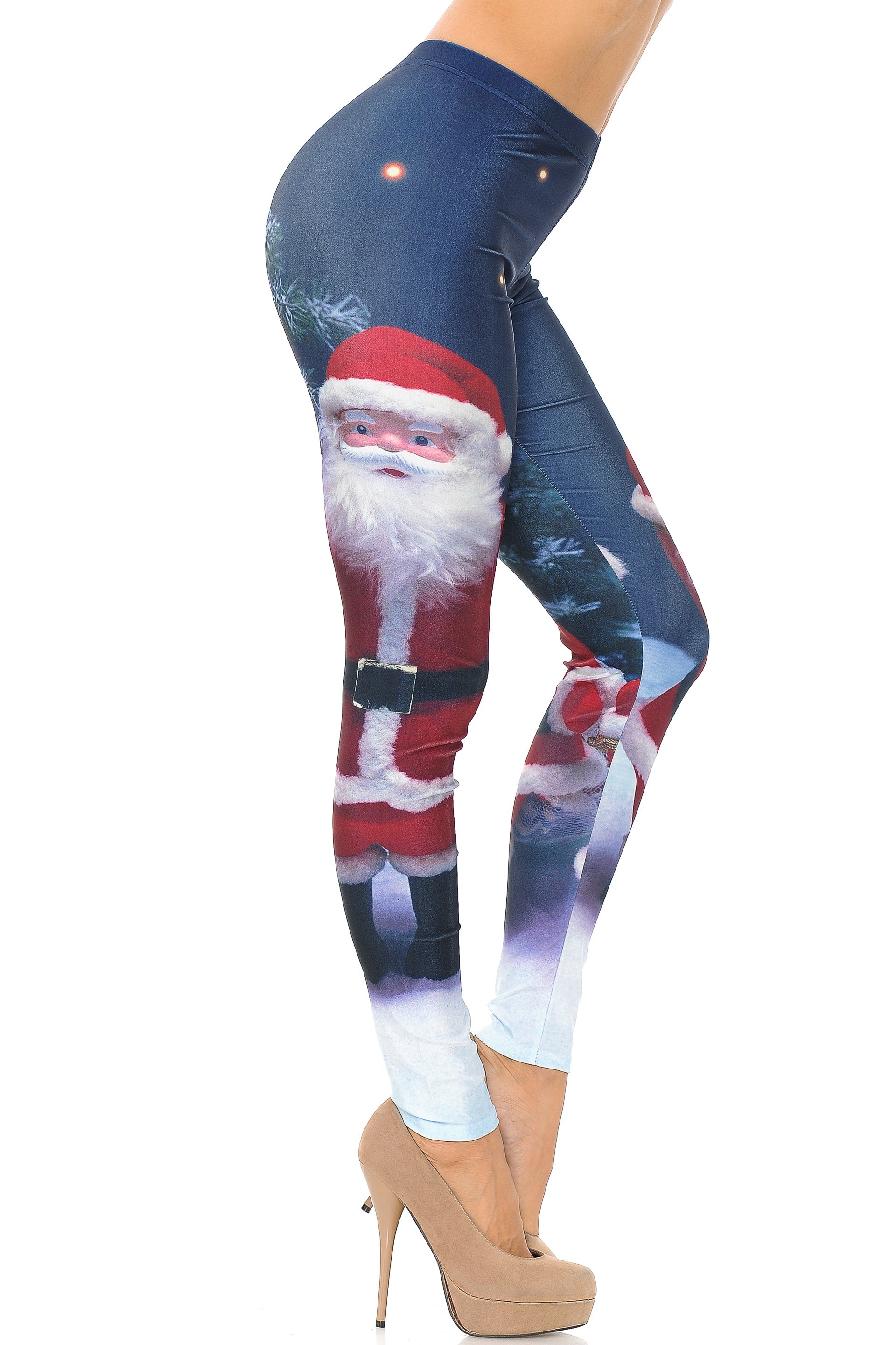 Wholesale Santa Claus Plus Size Leggings