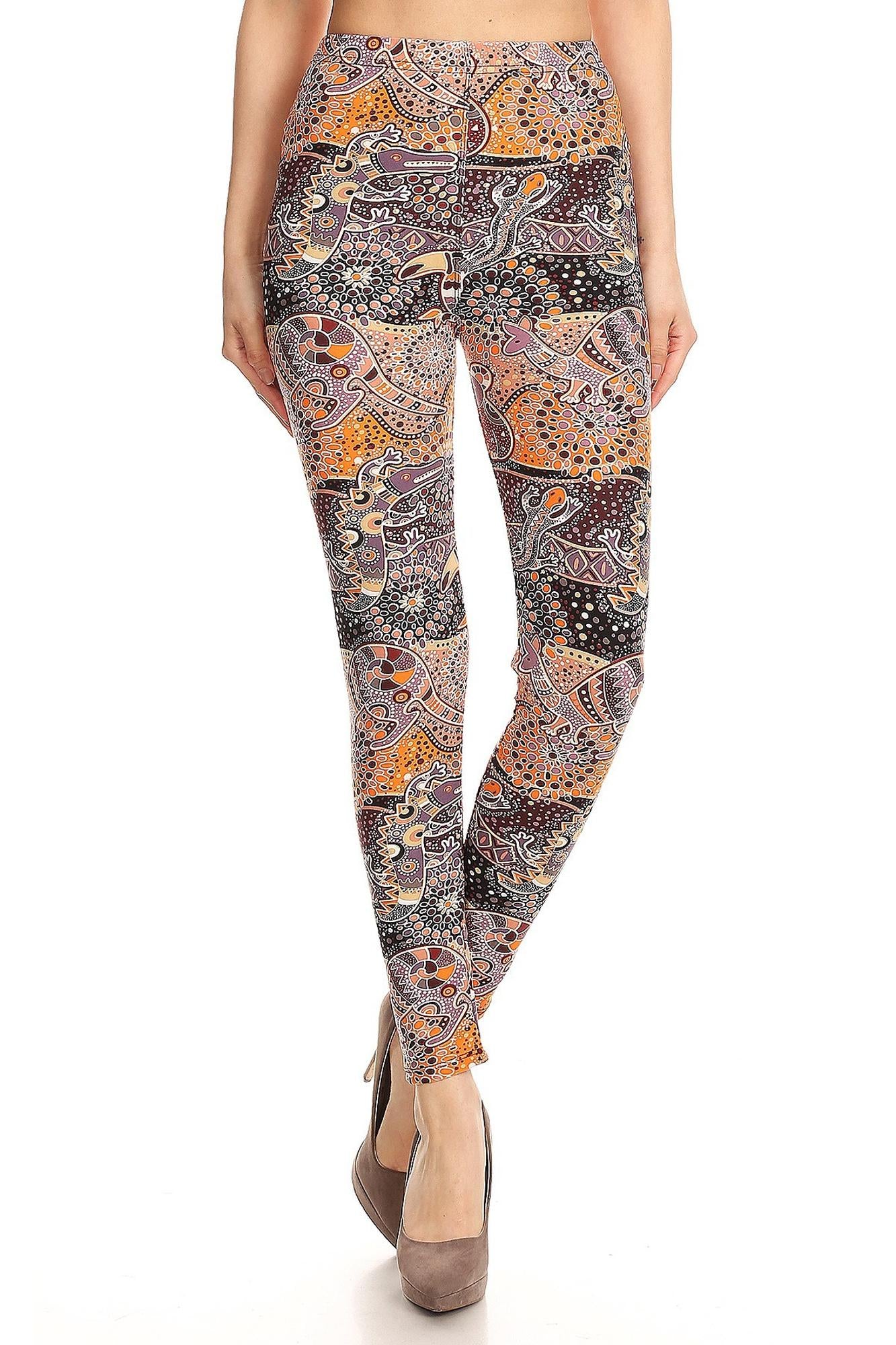 Wholesale Buttery Smooth Mosaic Tribal Animal Plus Size Leggings