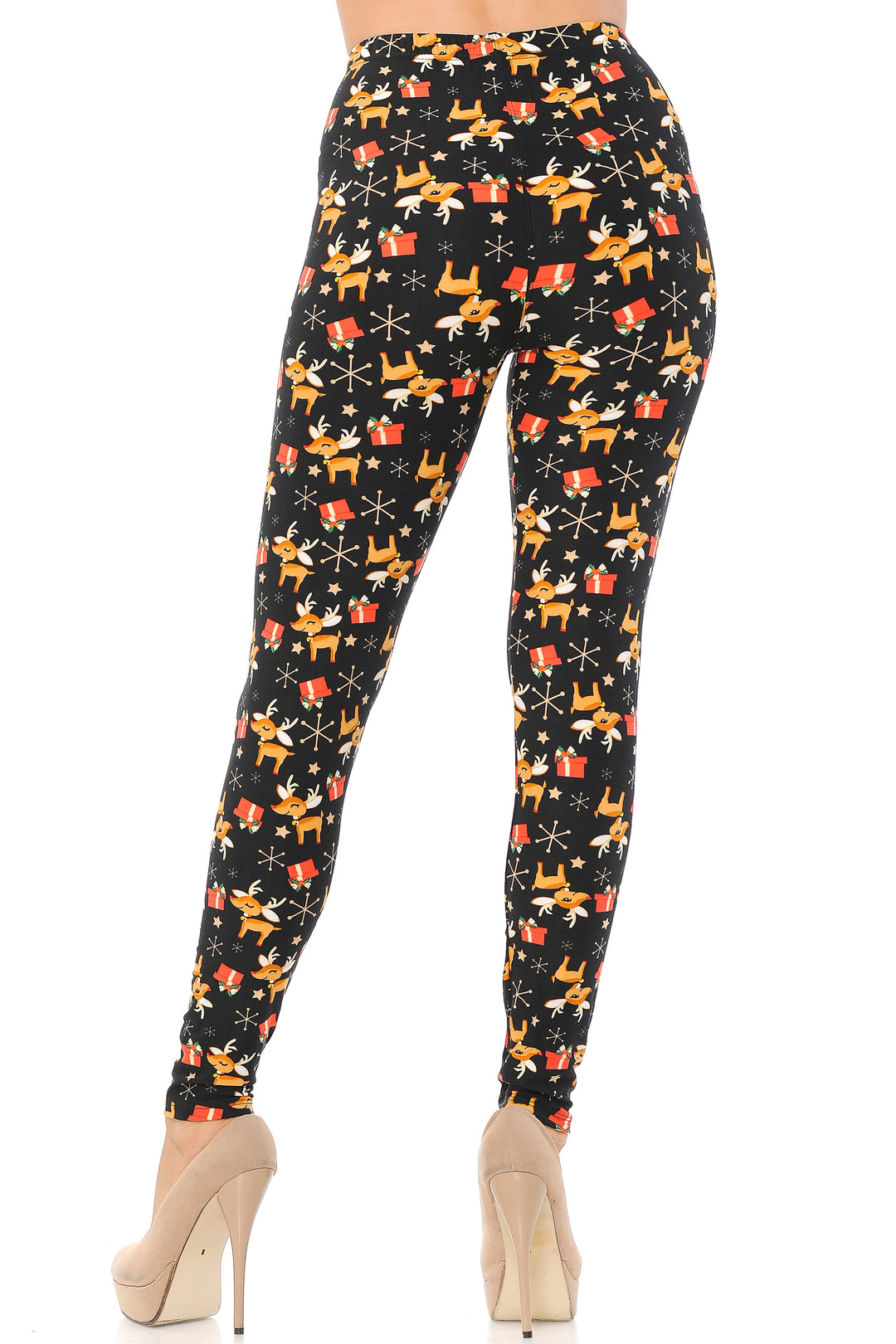 Wholesale Buttery Soft Presents and Baby Reindeer Christmas Plus Size Leggings