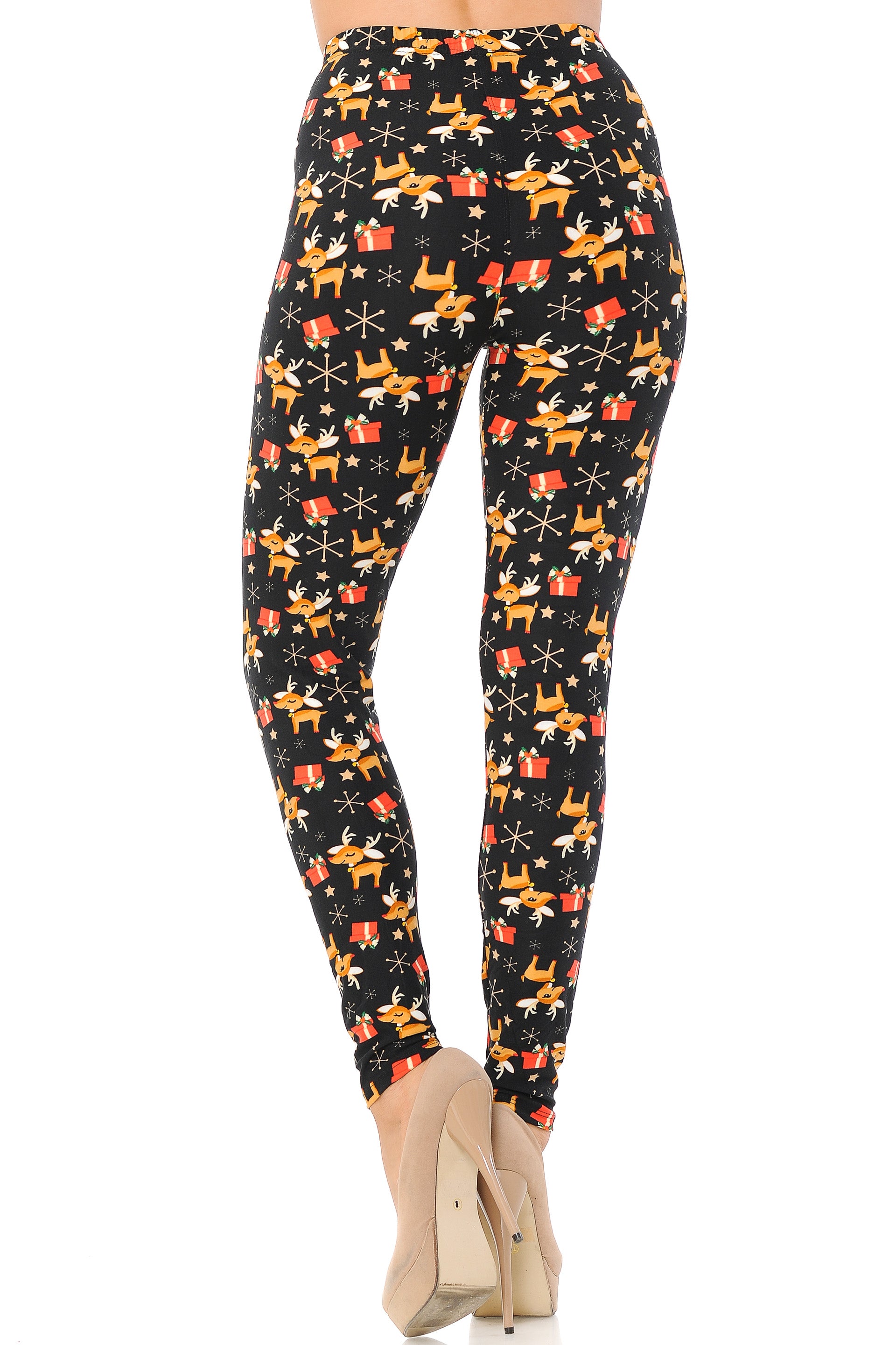 Wholesale Buttery Soft Presents and Baby Reindeer Christmas Plus Size Leggings