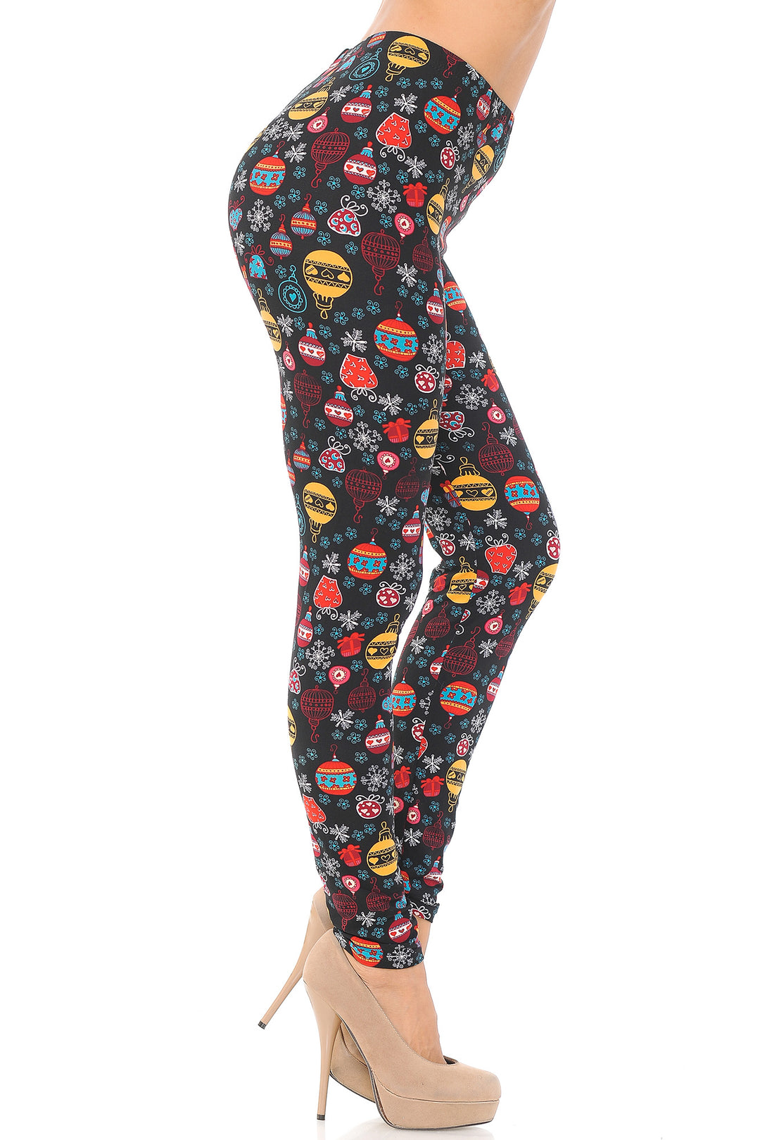 Wholesale Buttery Smooth Colorful Hanging Christmas Ornaments Plus Size Leggings
