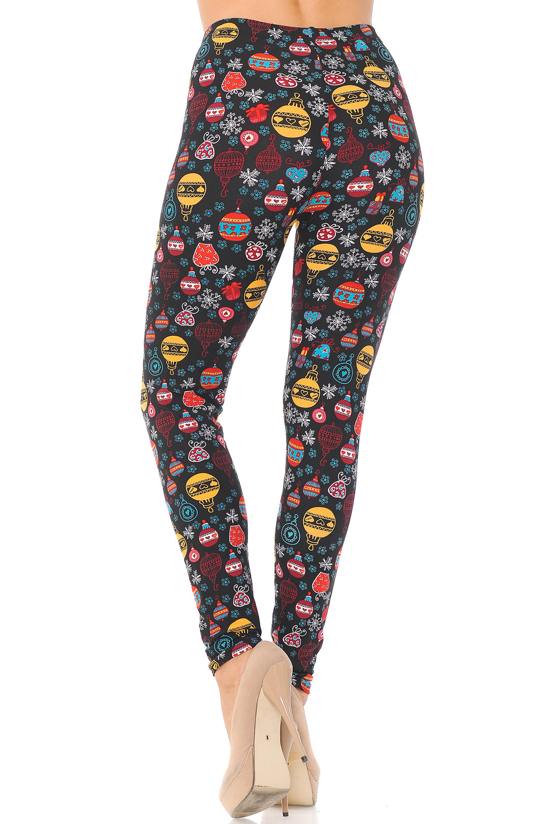 Wholesale Buttery Smooth Colorful Hanging Christmas Ornaments Plus Size Leggings
