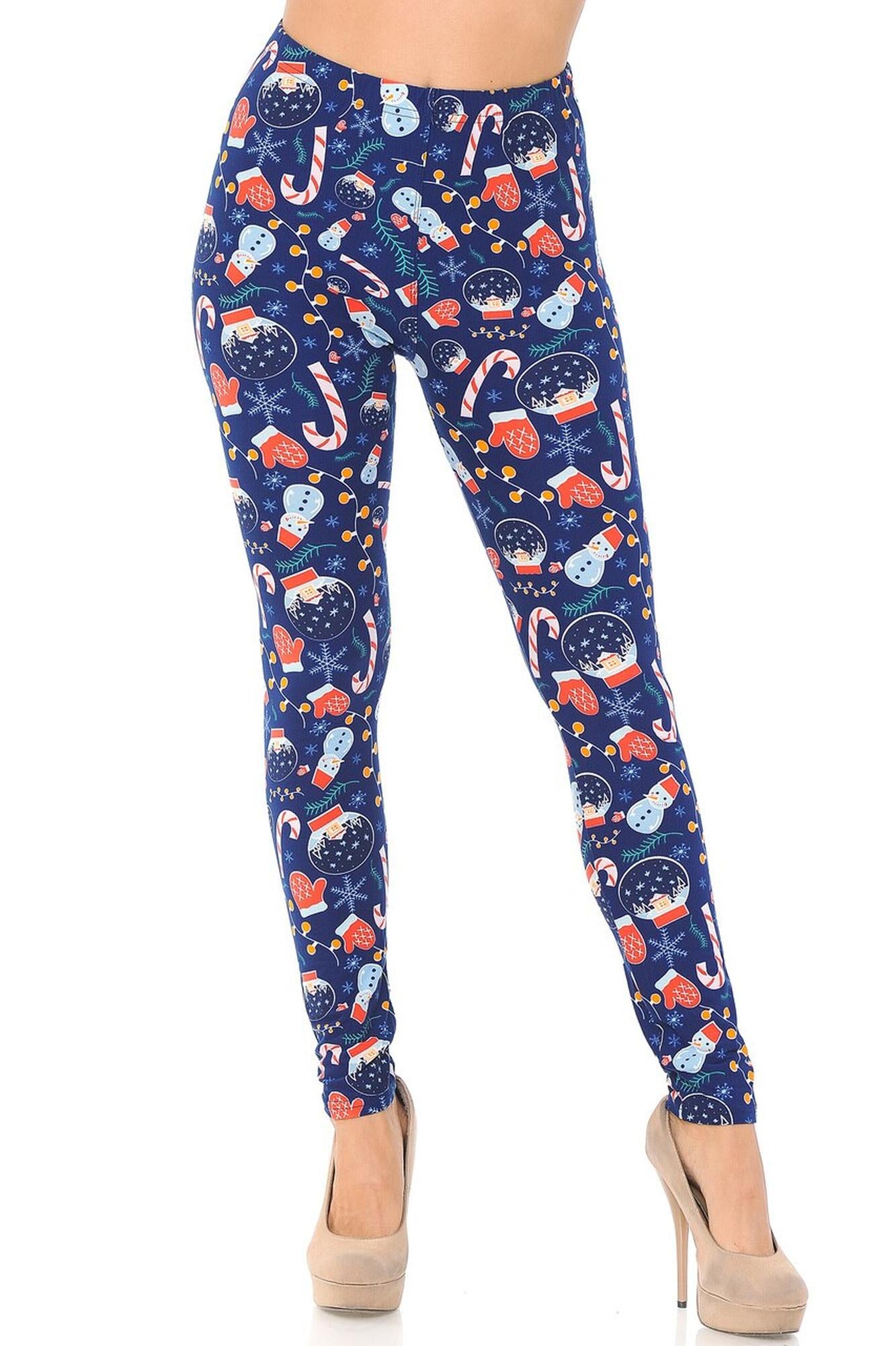 Wholesale Buttery Smooth Memories of Christmas Plus Size Leggings