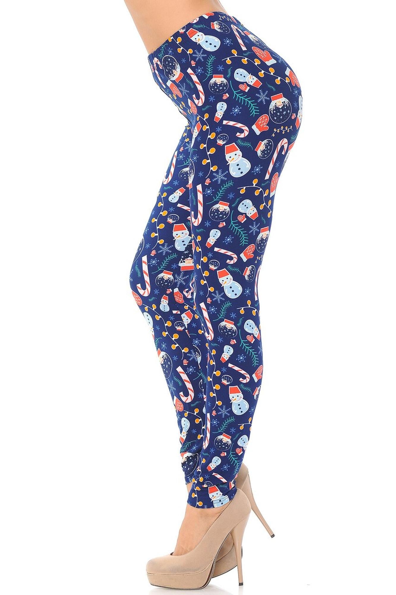 Wholesale Buttery Smooth Memories of Christmas Plus Size Leggings