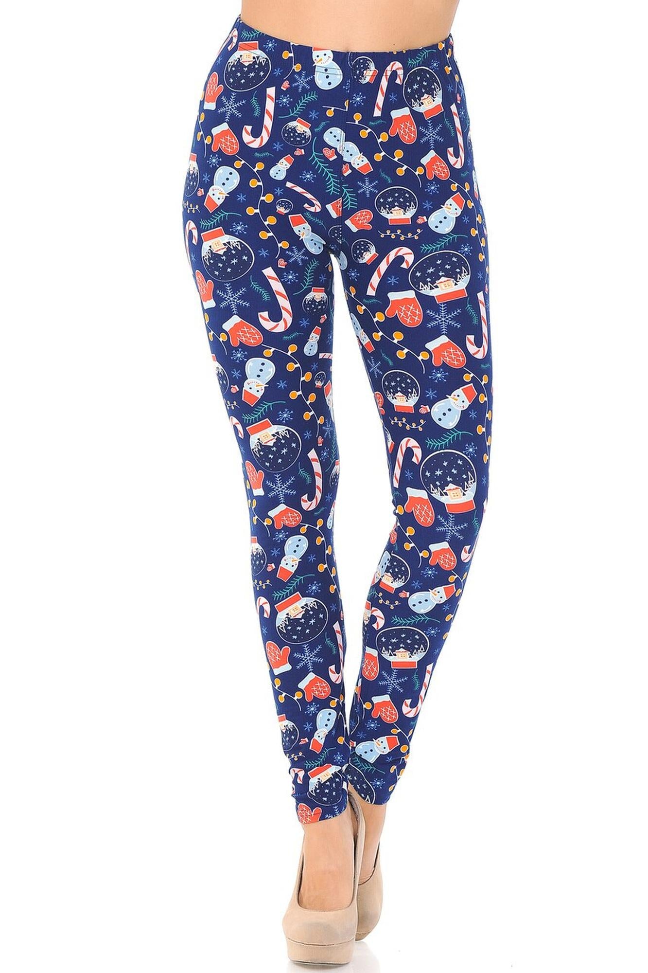 Wholesale Buttery Smooth Memories of Christmas Plus Size Leggings