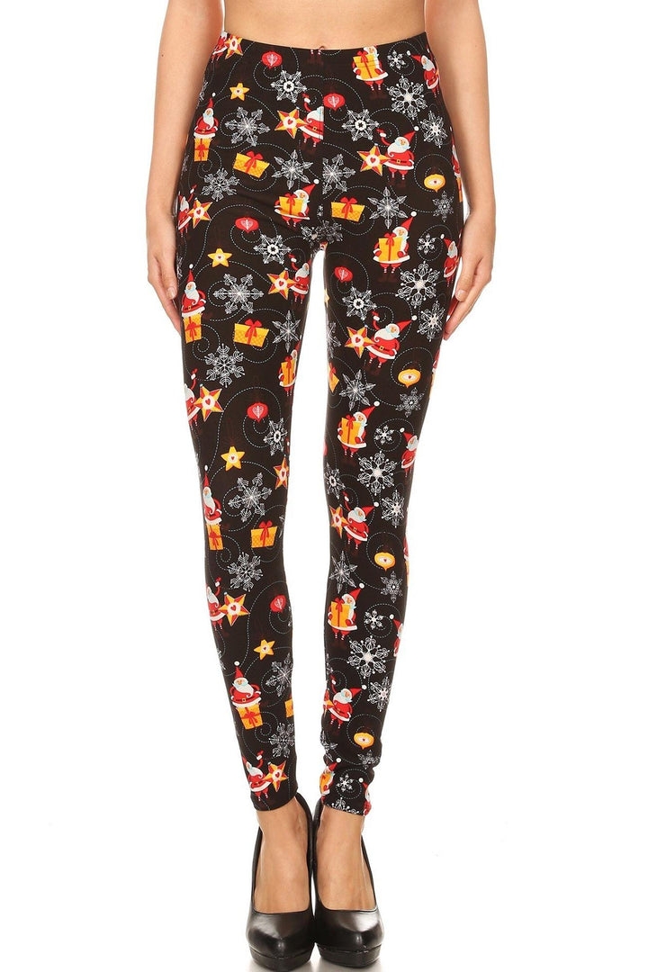 Wholesale Buttery Smooth Santa's Wonderland Christmas Plus Size Leggings