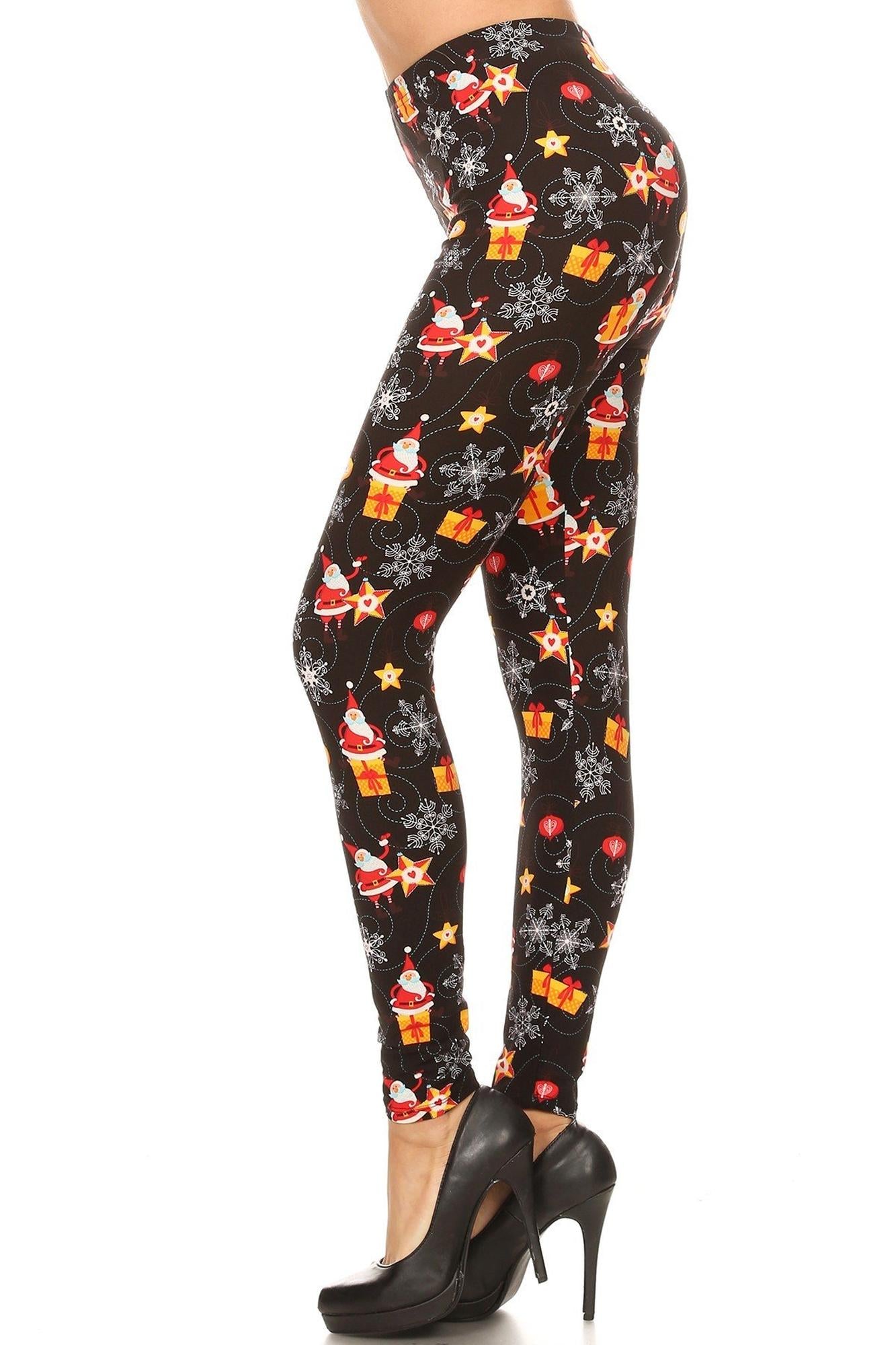 Wholesale Buttery Smooth Santa's Wonderland Christmas Plus Size Leggings