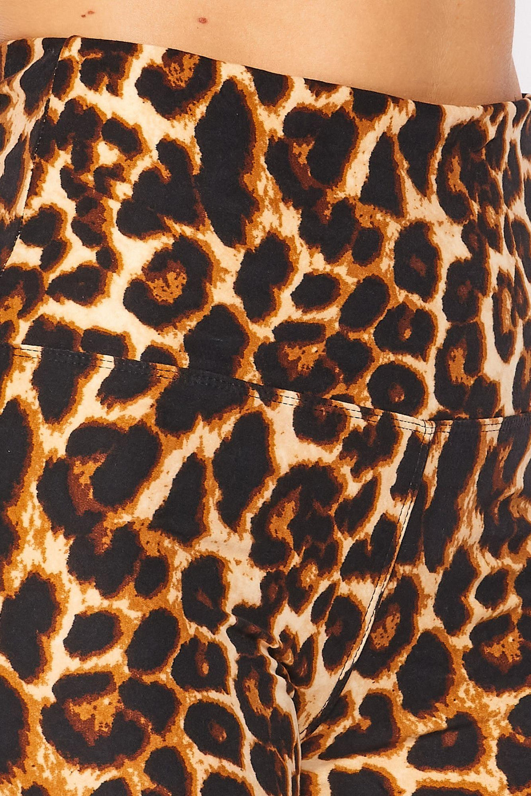 Wholesale Buttery Smooth Bold and Beautiful High Waist Leopard Plus Size Leggings - 5 Inch Waist