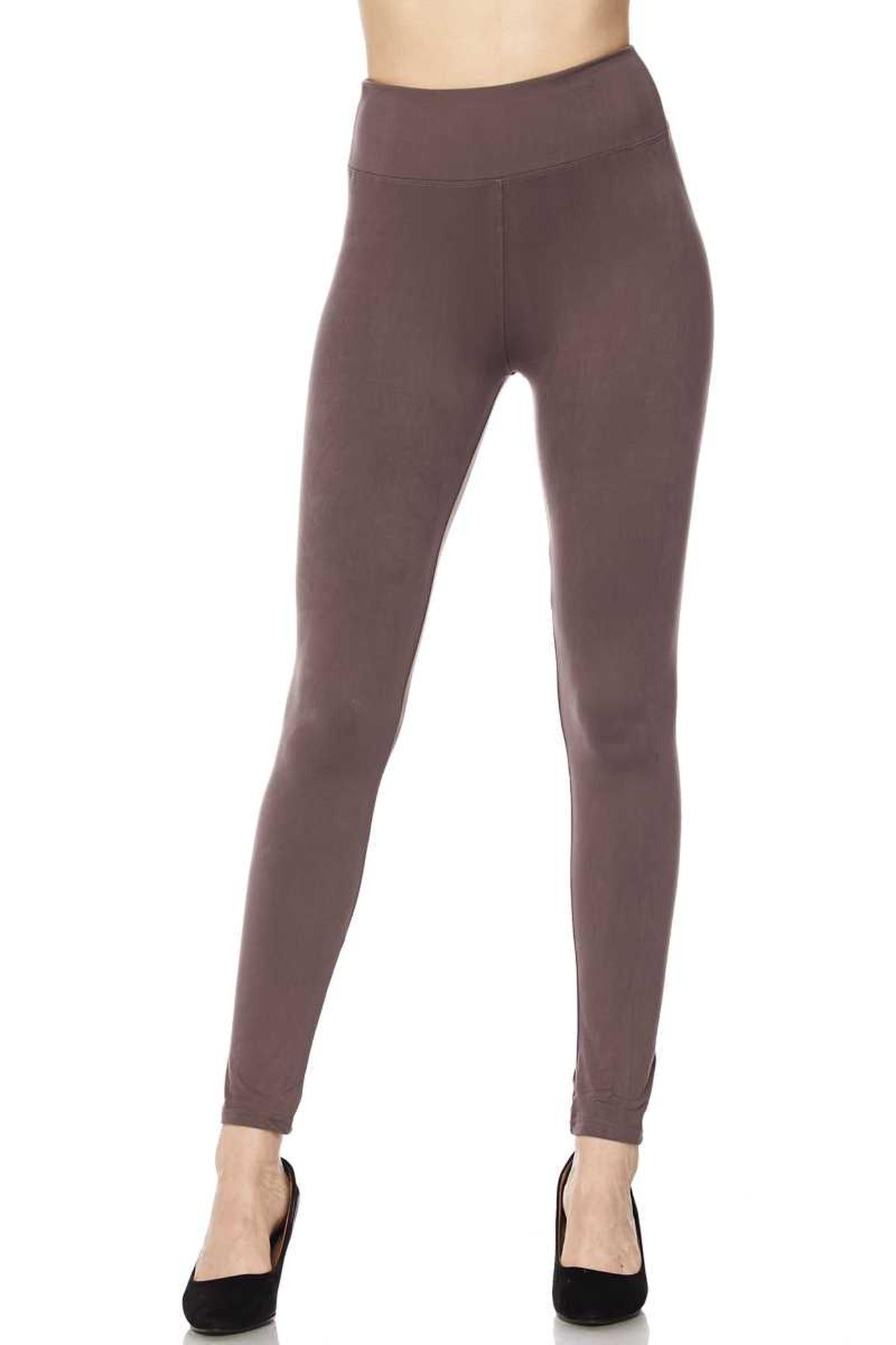 Wholesale Buttery Smooth Basic Solid High Waisted Plus Size Leggings - 3 Inch - New Mix