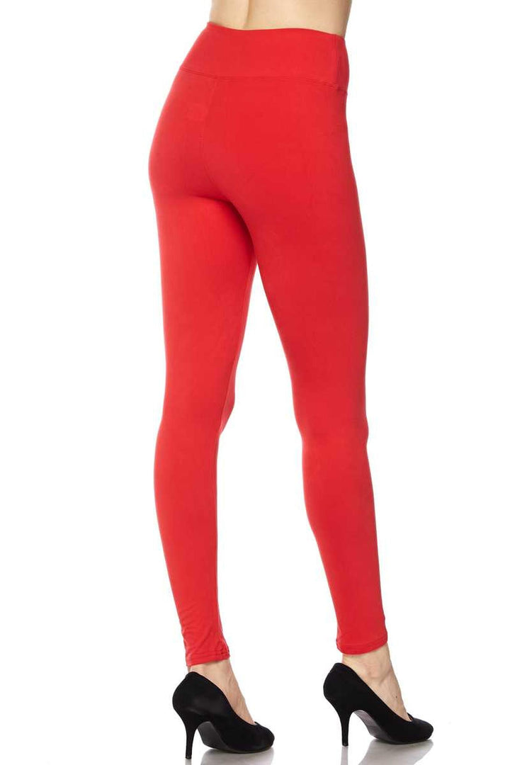 Wholesale Buttery Smooth Basic Solid High Waisted Plus Size Leggings - 3 Inch - New Mix