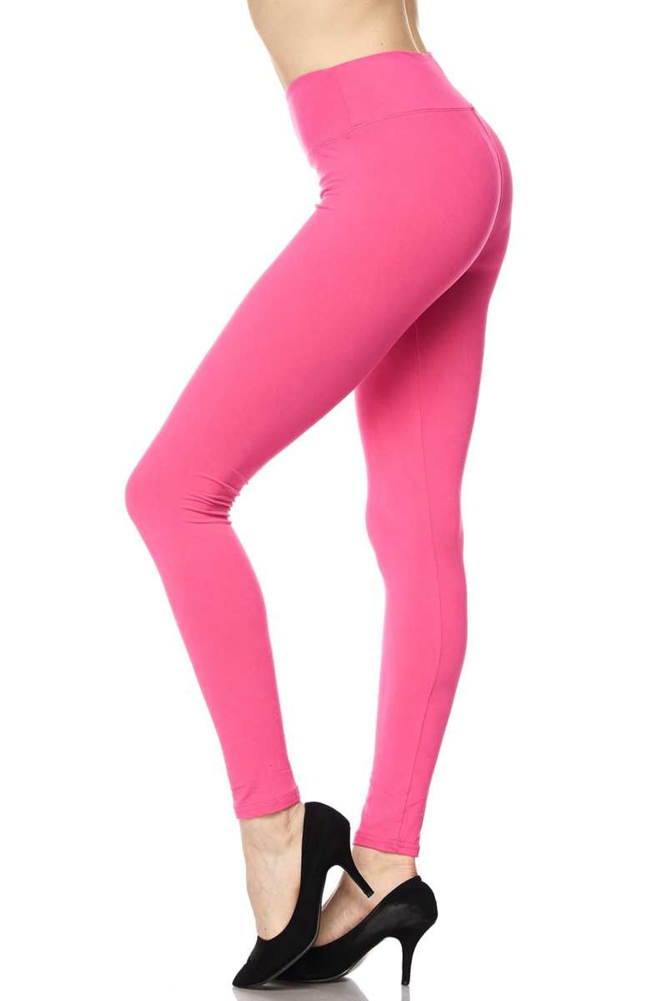 Wholesale Buttery Smooth Basic Solid High Waisted Plus Size Leggings - 3 Inch - New Mix