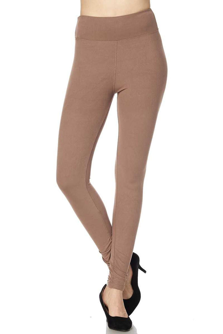 Wholesale Buttery Smooth Basic Solid High Waisted Plus Size Leggings - 3 Inch - New Mix