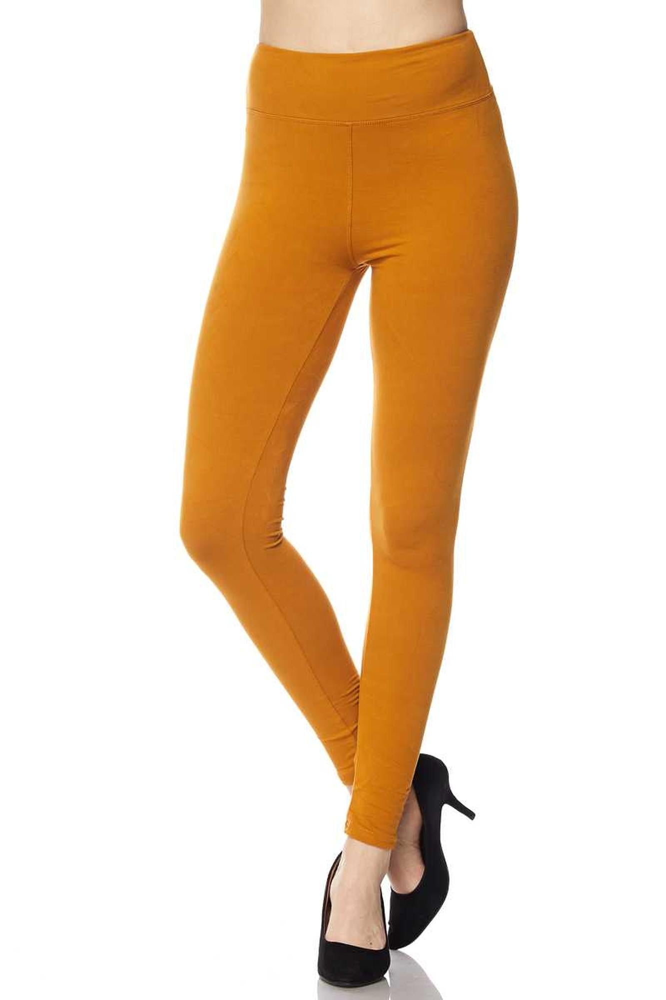 Wholesale Buttery Smooth Basic Solid High Waisted Plus Size Leggings - 3 Inch - New Mix