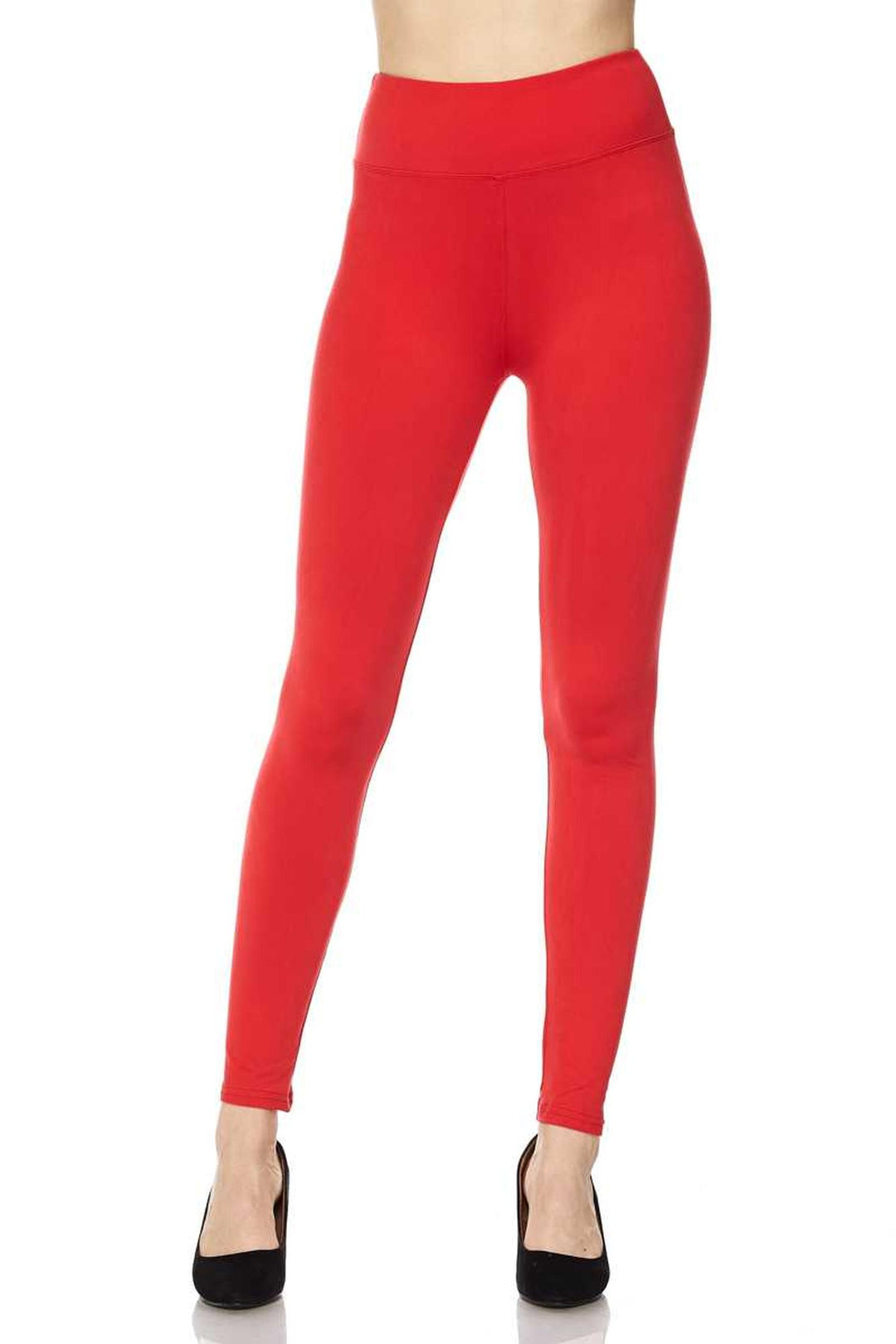 Wholesale Buttery Smooth Basic Solid High Waisted Plus Size Leggings - 3 Inch - New Mix