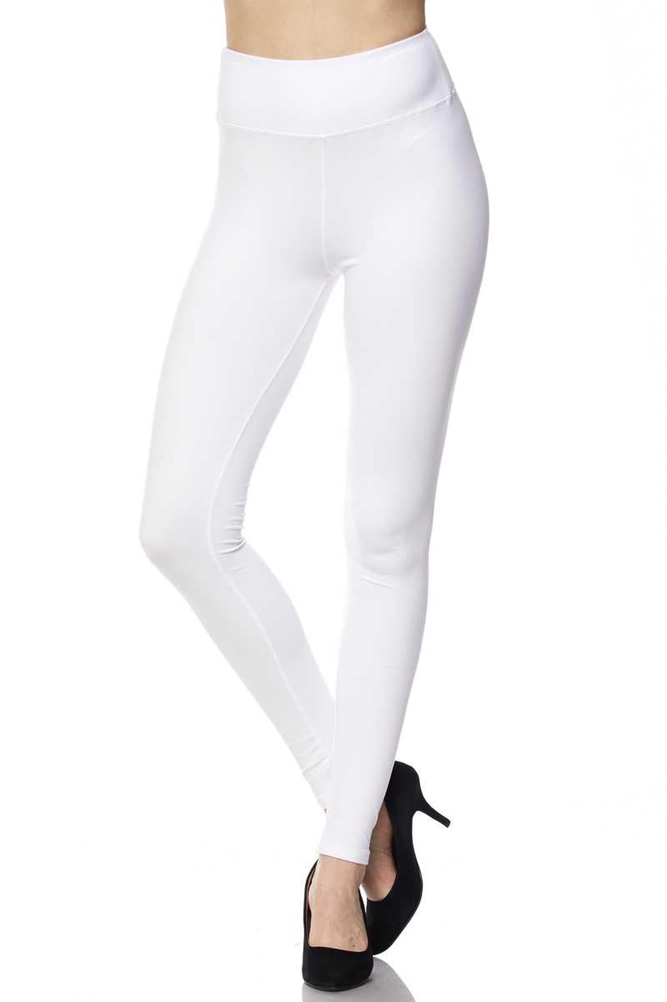 Wholesale Buttery Smooth Basic Solid High Waisted Plus Size Leggings - 3 Inch - New Mix