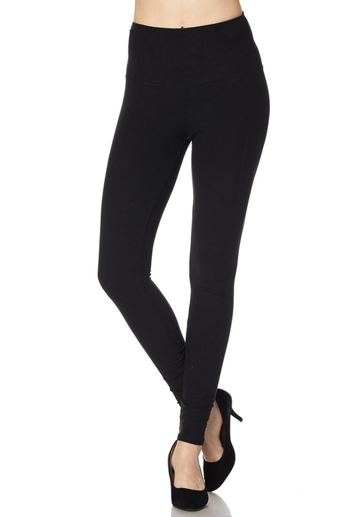 Wholesale Buttery Smooth Basic Solid High Waisted Plus Size Leggings - 5 Inch - New Mix