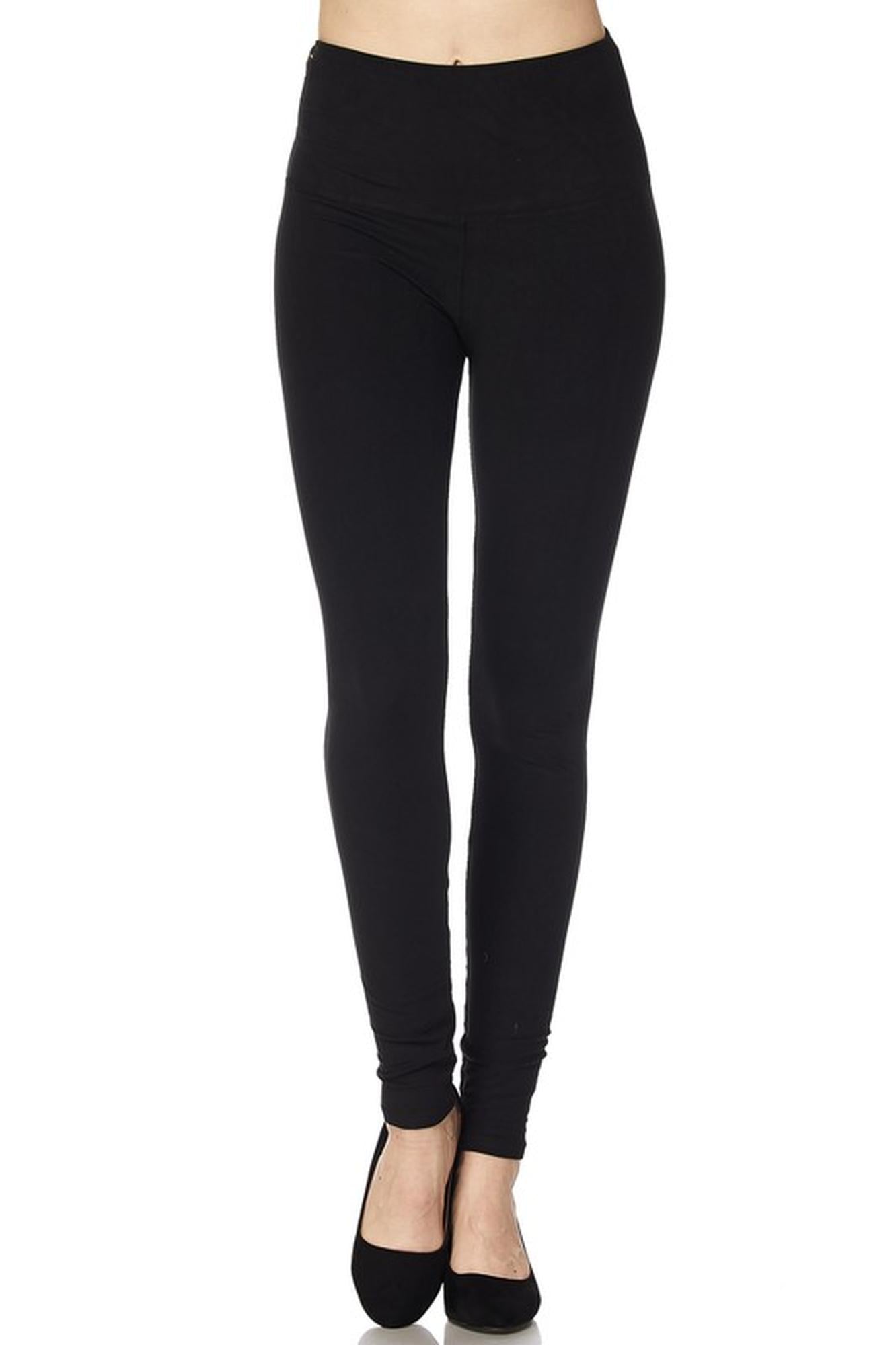 Wholesale Buttery Smooth Basic Solid High Waisted Plus Size Leggings - 5 Inch - New Mix