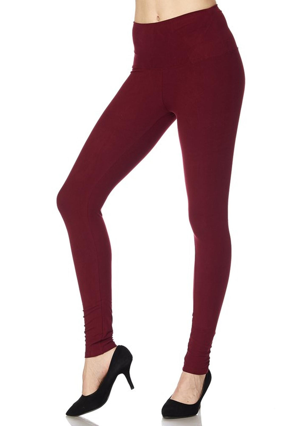 Wholesale Buttery Smooth Basic Solid High Waisted Plus Size Leggings - 5 Inch - New Mix