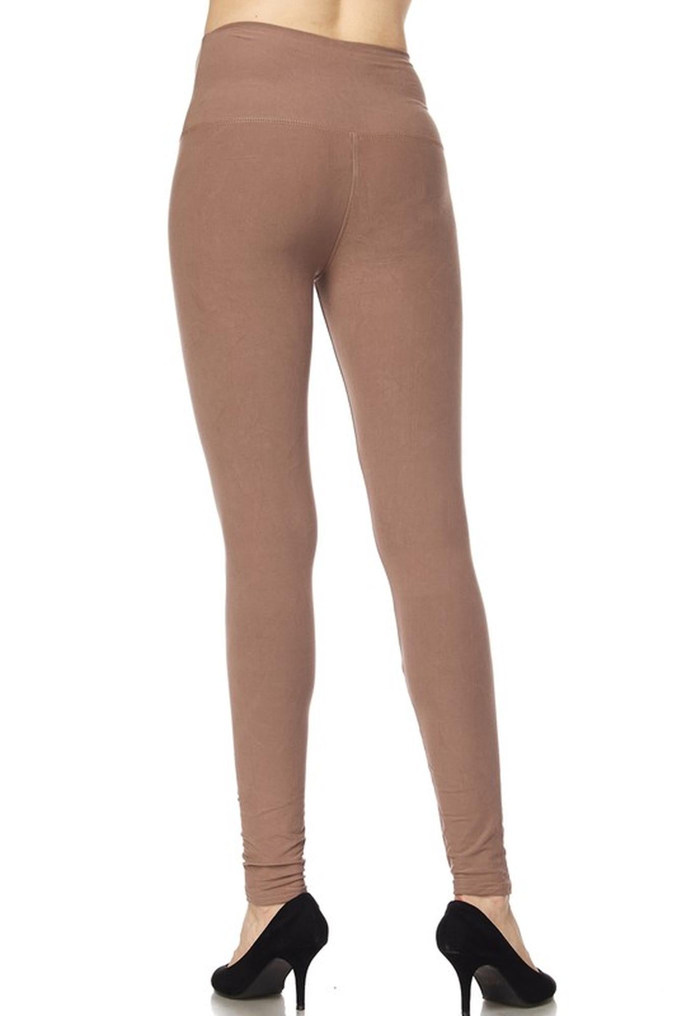 Wholesale Buttery Smooth Basic Solid High Waisted Plus Size Leggings - 5 Inch - New Mix