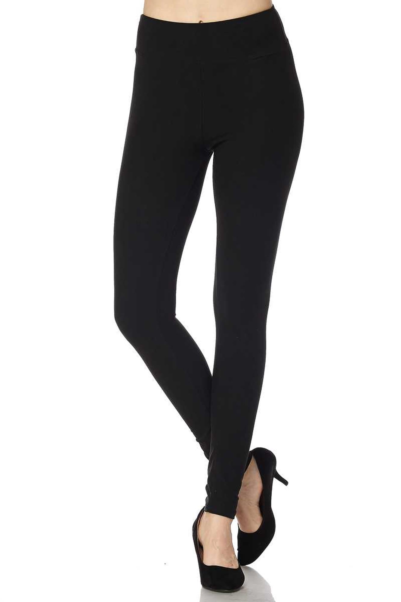 Wholesale Buttery Smooth Basic Solid High Waisted Plus Size Leggings - 3 Inch - New Mix