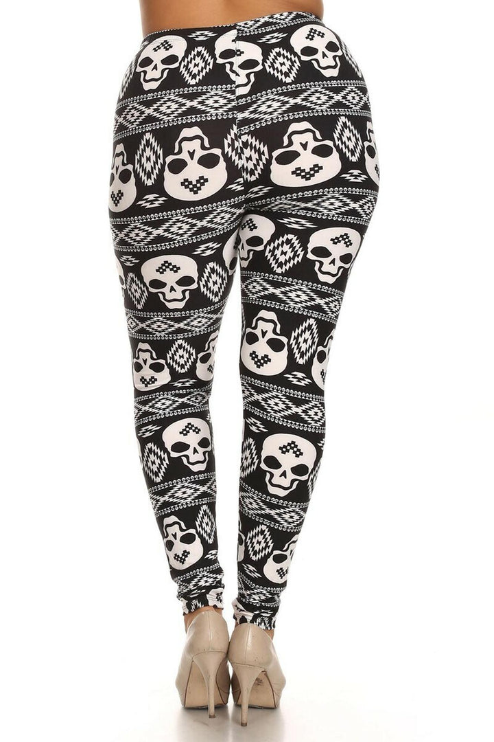 Wholesale Buttery Smooth Skull Tribe Plus Size Leggings