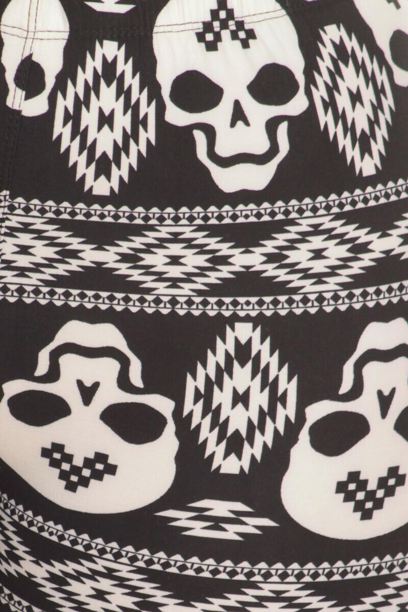 Wholesale Buttery Smooth Skull Tribe Plus Size Leggings