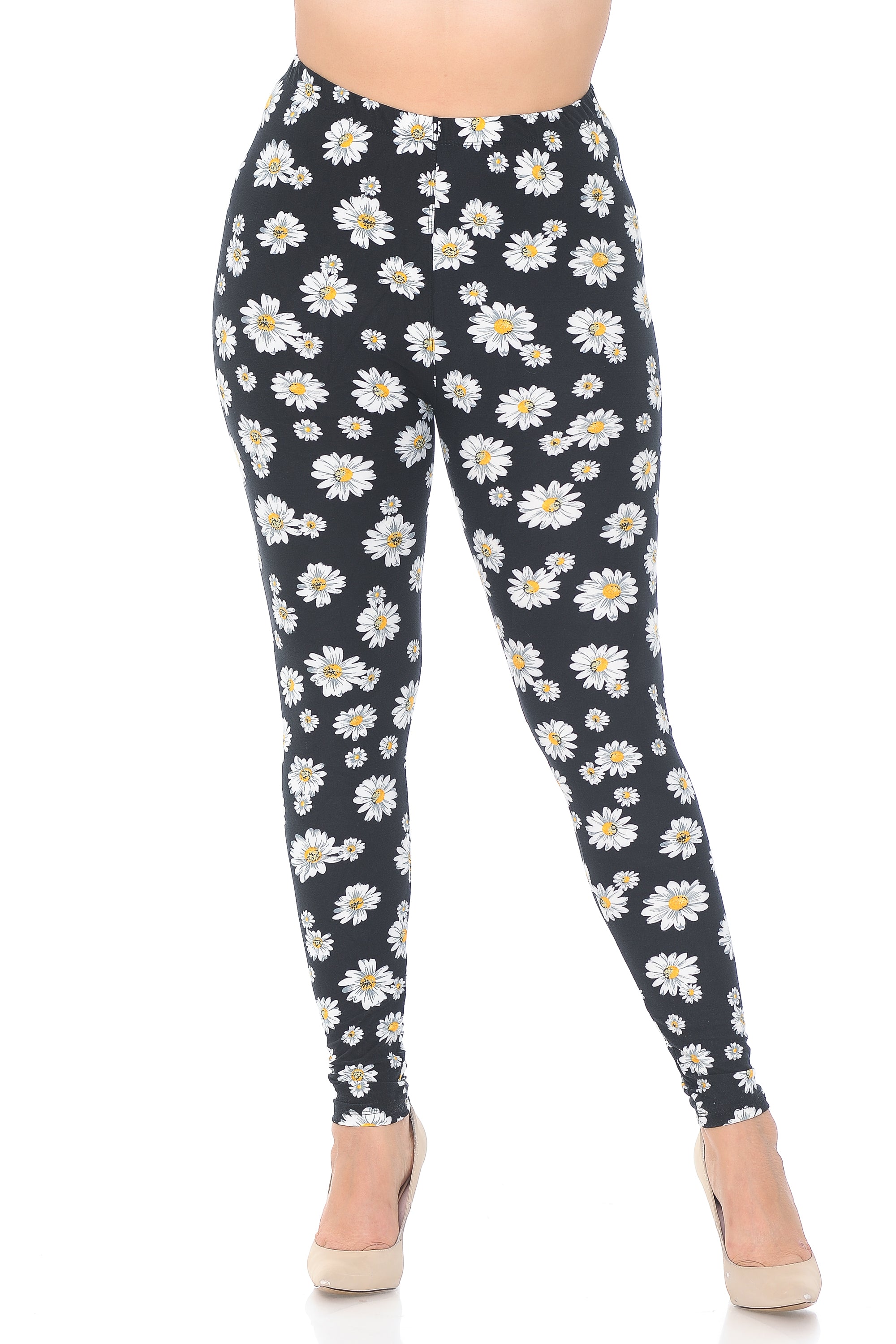 Wholesale Buttery Smooth Daisy Plus Size Leggings