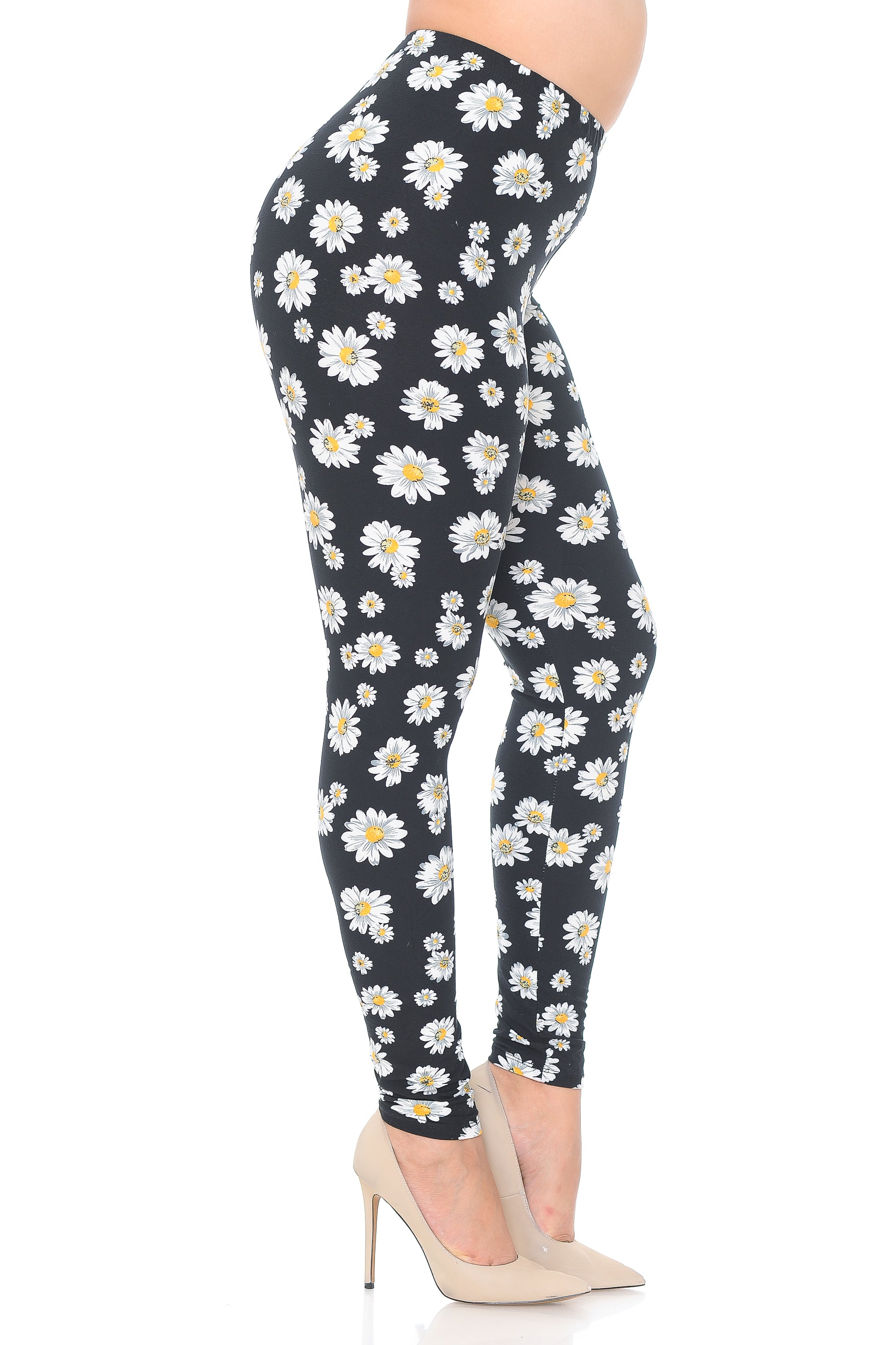 Wholesale Buttery Smooth Daisy Plus Size Leggings