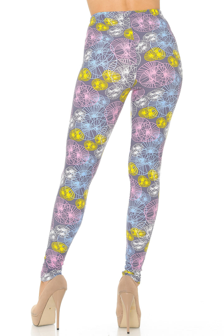 Wholesale Buttery Smooth Geometric Spindles Plus Size Leggings