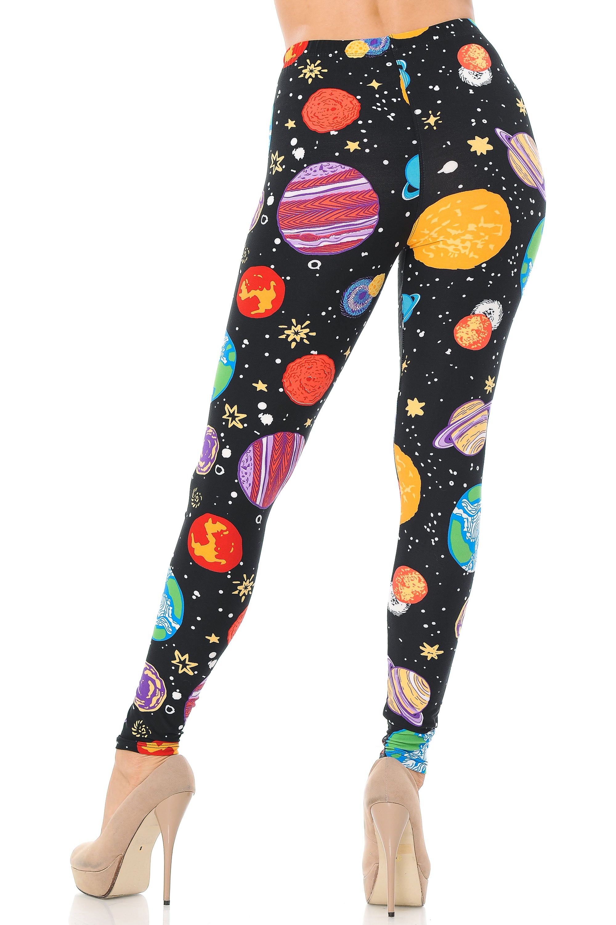 Wholesale Buttery Smooth Planets in Space Plus Size Leggings