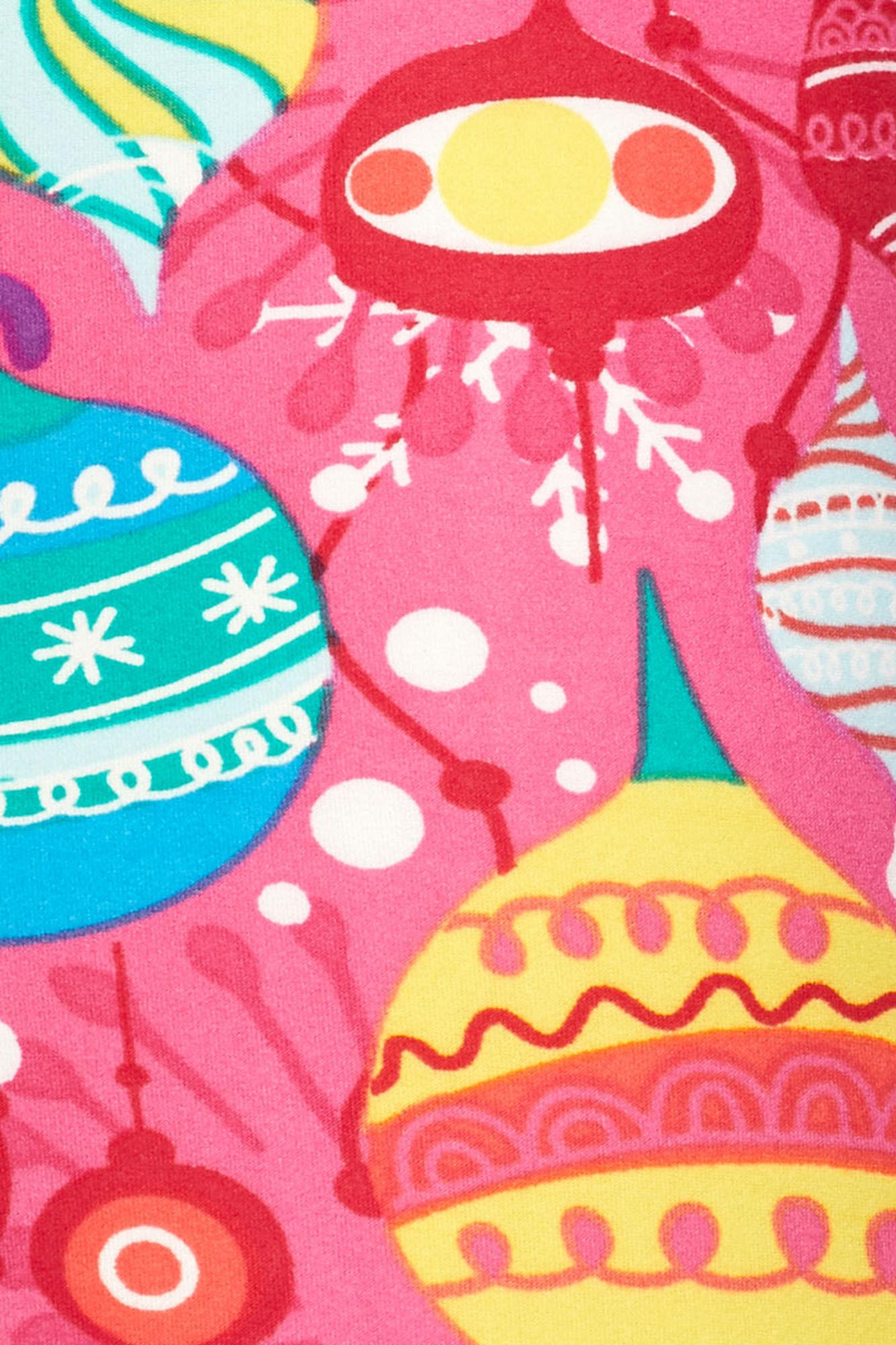 Wholesale Buttery Soft Pink Christmas Plus Size Leggings